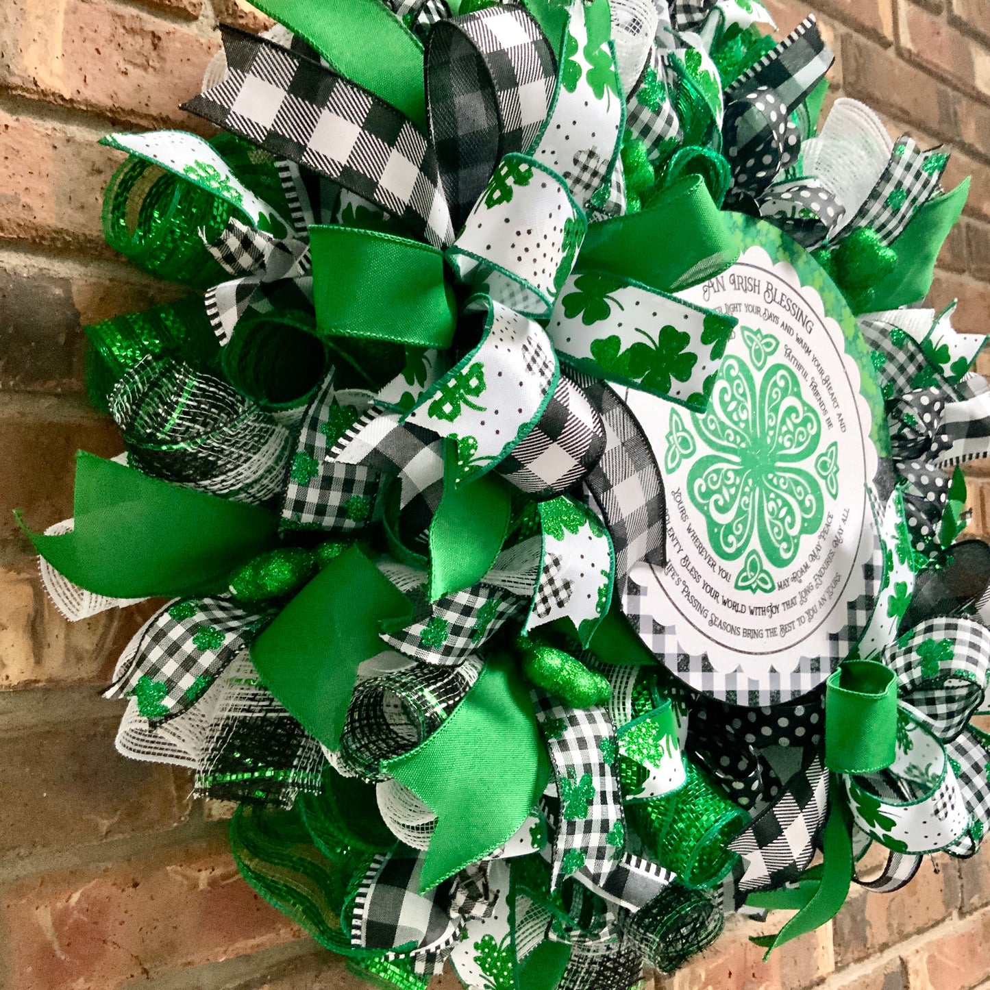 Irish Blessing Wreath, Irish Wreath, Shamrock Wreath, St Patrick Day Wreath, Irish Blessing Decor, St Patrick Day Decor