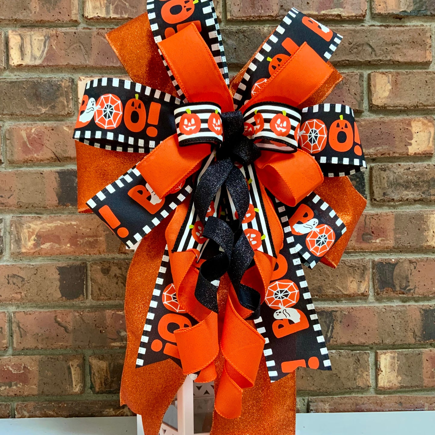 Halloween Bow For Lanterns, Halloween Mailbox Decor, Halloween Sconce Bow, Halloween Bow For Wreaths, 2025