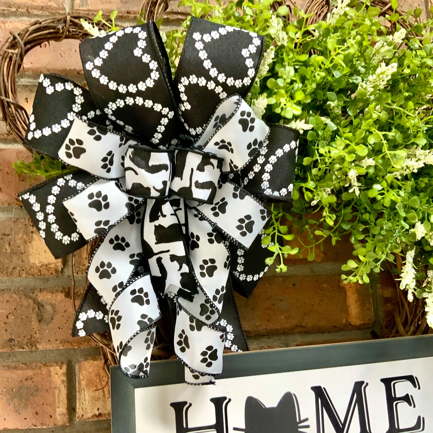 Cat Wreath, Cat Door Wreath, Cat Paw Print Wreath, Cat Grapevine Wreath, Cat Wreath For Front Door, Cat Door Hanger, 2025