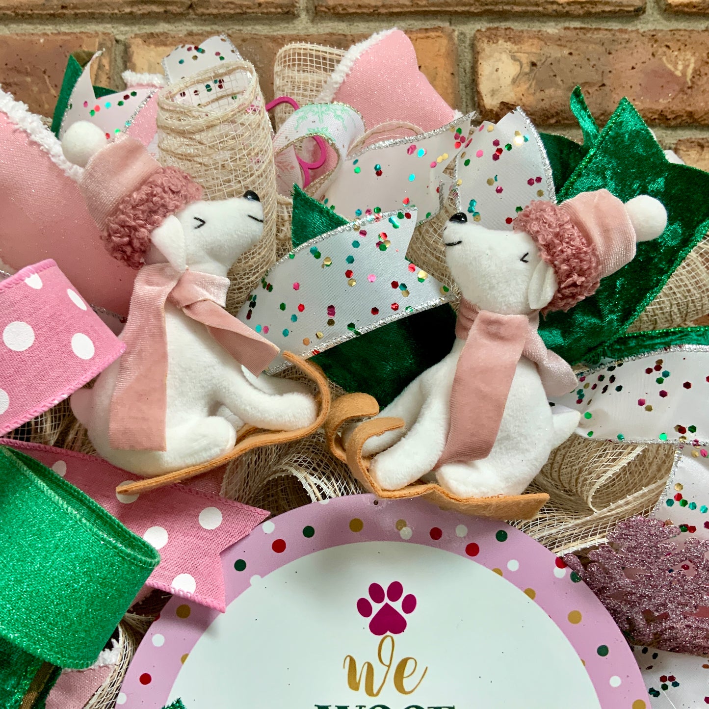We Woof You A Merry Christmas, Christmas Dog Wreath, Holiday Dog Wreath, Christmas Pet Wreath, Santa Paws Wreath, Dog Wreath