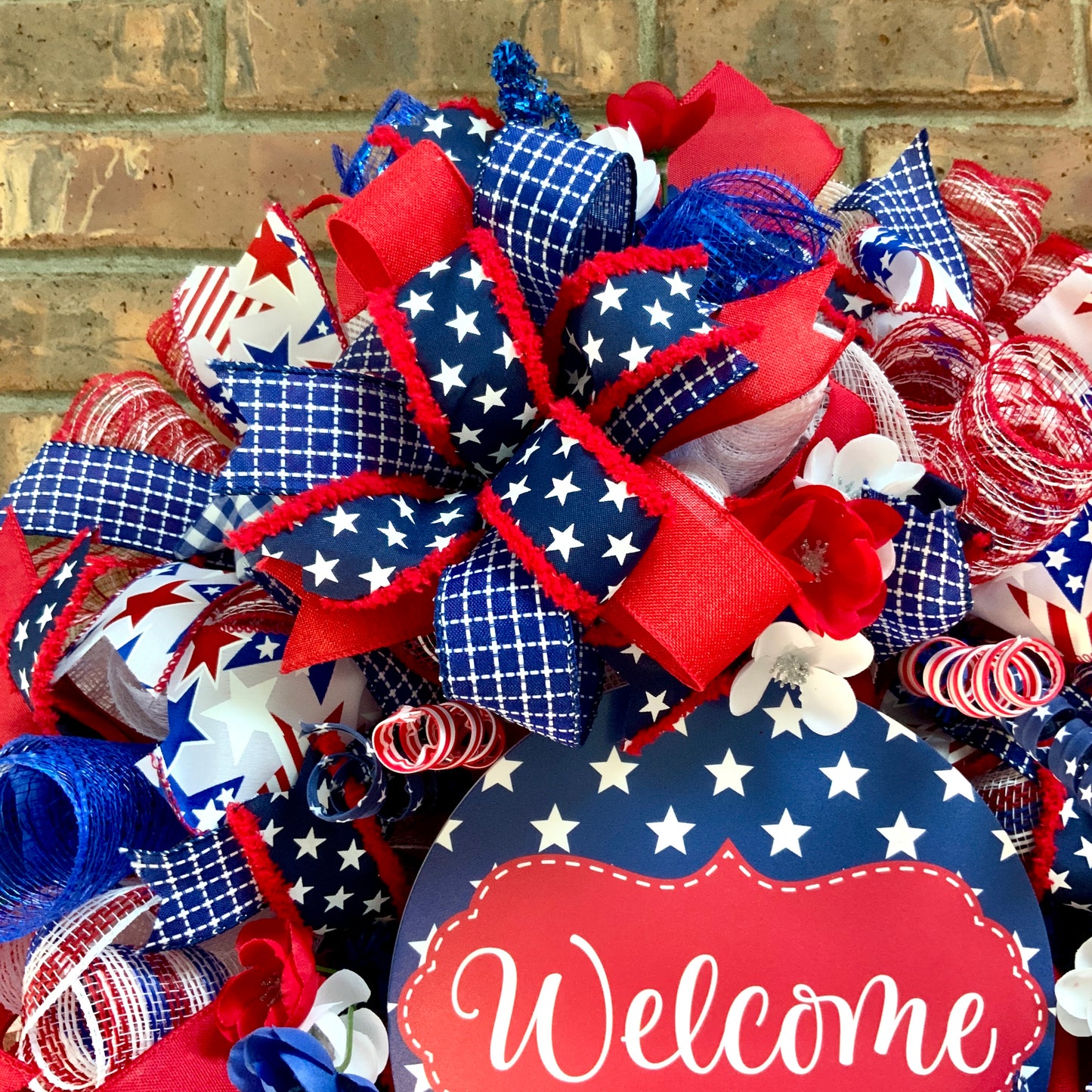 Patriotic Wreath For Front Door, Fourth Of July Wreath, American Wreath, Patriotic Decor, Memorial Day Wreath