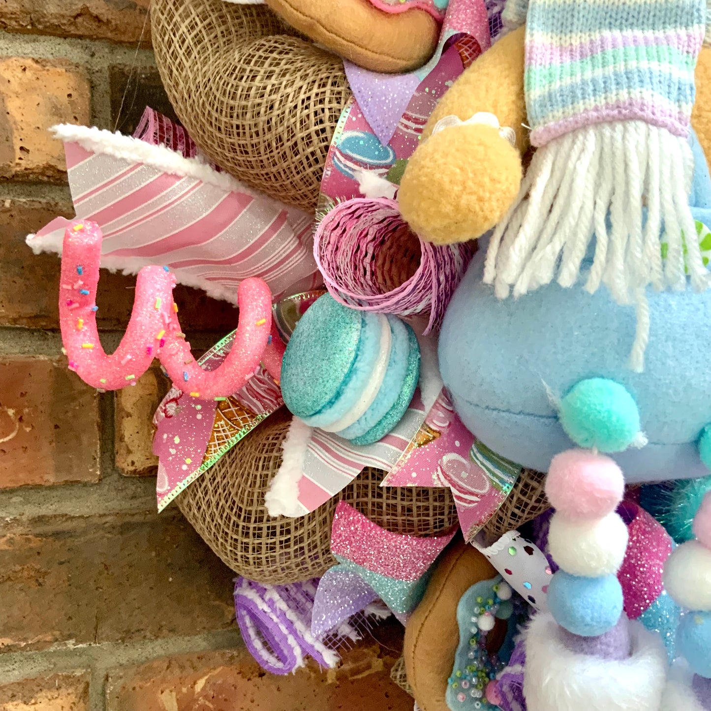 Gingerbread Wreath, Gingerbread Christmas Wreath, Gingerbread Man Wreath, Gingerbread Woman Christmas Decor, Pastel Christmas Wreath For Front Door, 2024