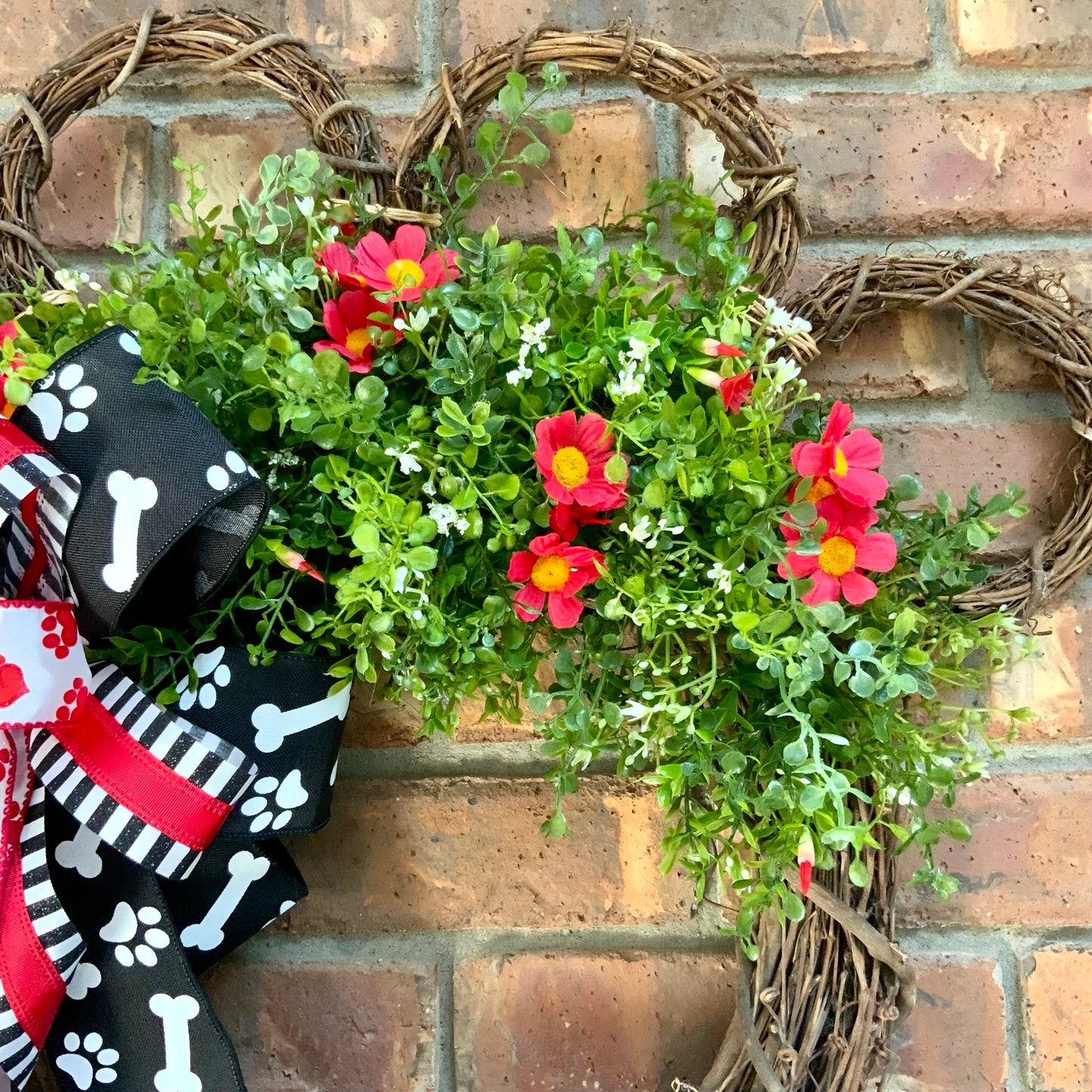 Dog Wreath, Live Love Rescue Wreath, Grapevine Paw Print Wreath, Dog Paw Print Wreath, Grapevine Dog Wreath, Rescue Wreath, 2025