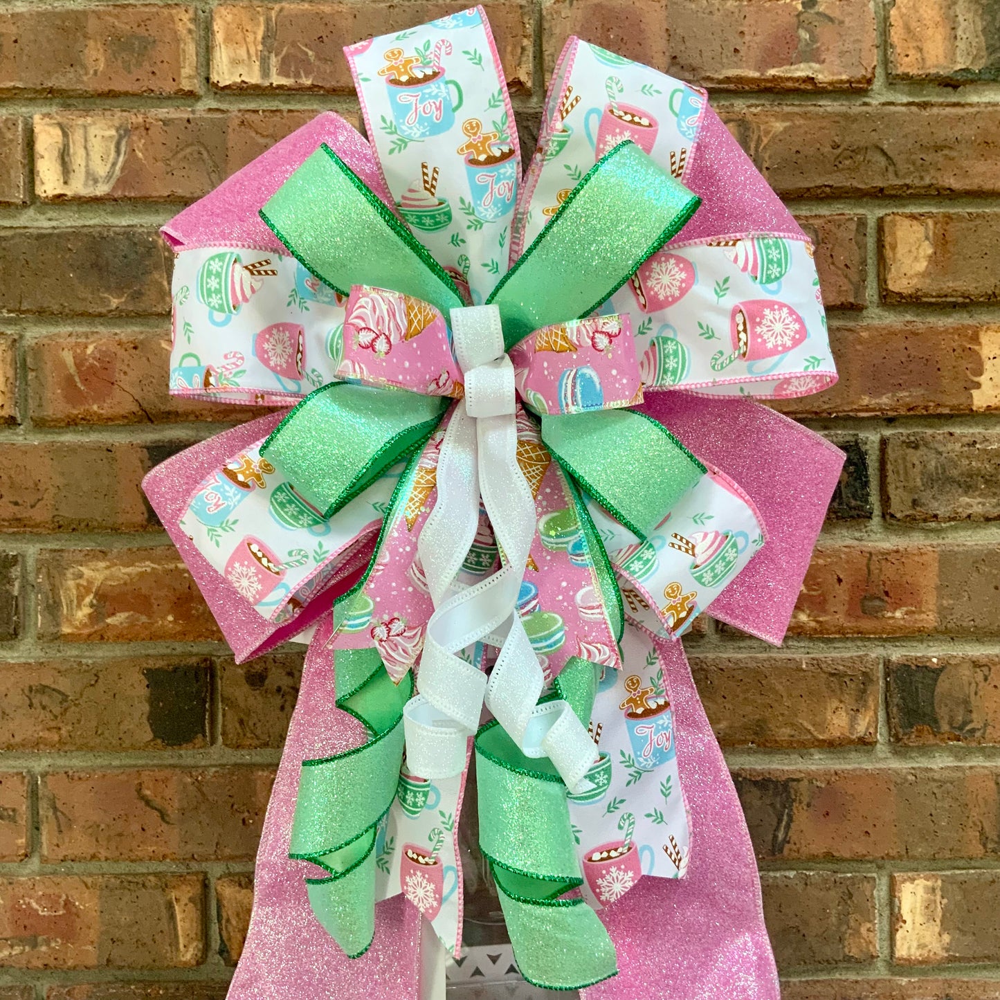 Christmas Bow for Lanterns, Gingerbread Bow, Christmas Mailbox Decor, Gingerbread Decor, Christmas Sconce Bow, Christmas Bow For Wreaths, 2025