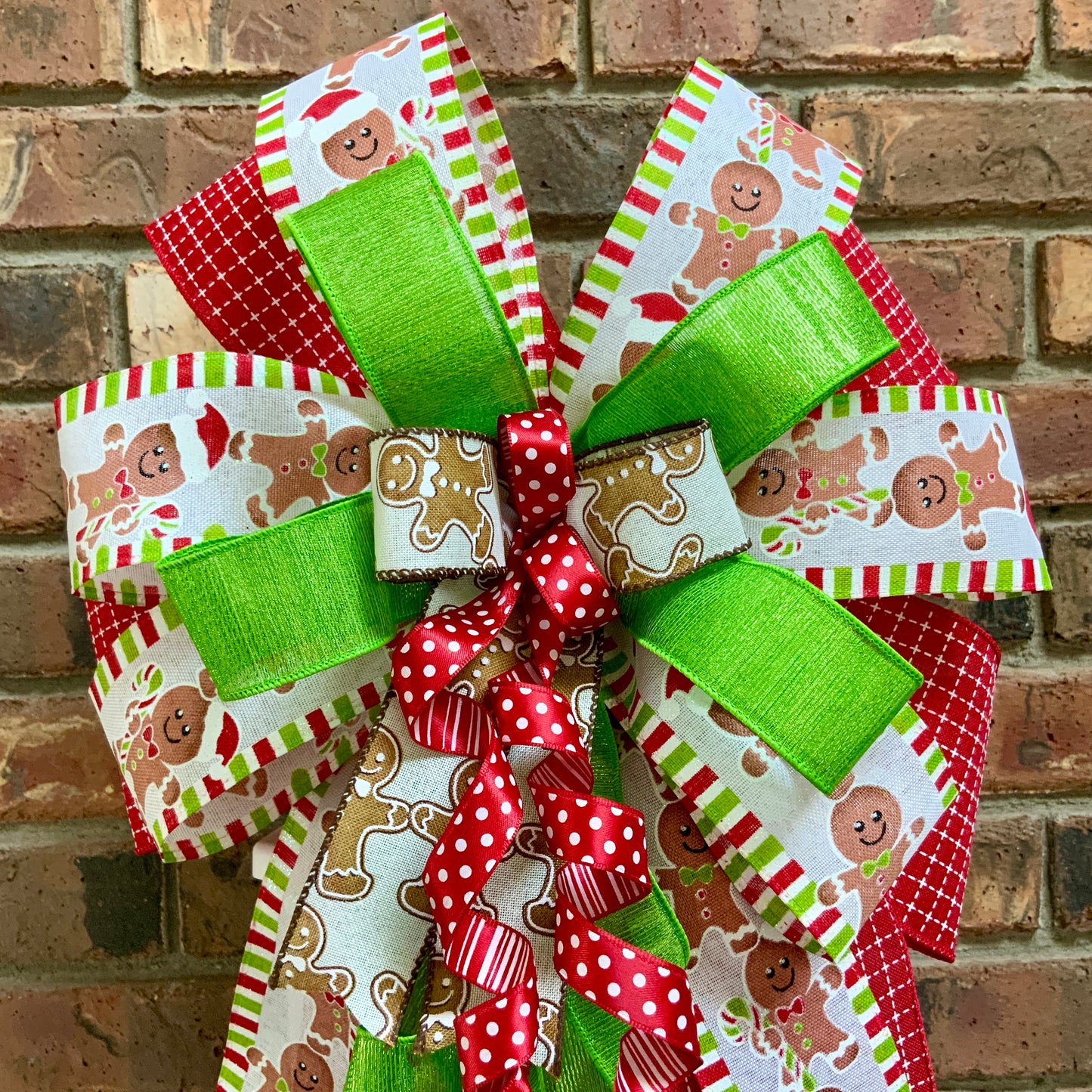 Christmas Bow for Lanterns, Gingerbread Bow, Christmas Mailbox Decor, Gingerbread Decor, Christmas Sconce Bow, Christmas Bow For Wreaths, 2024