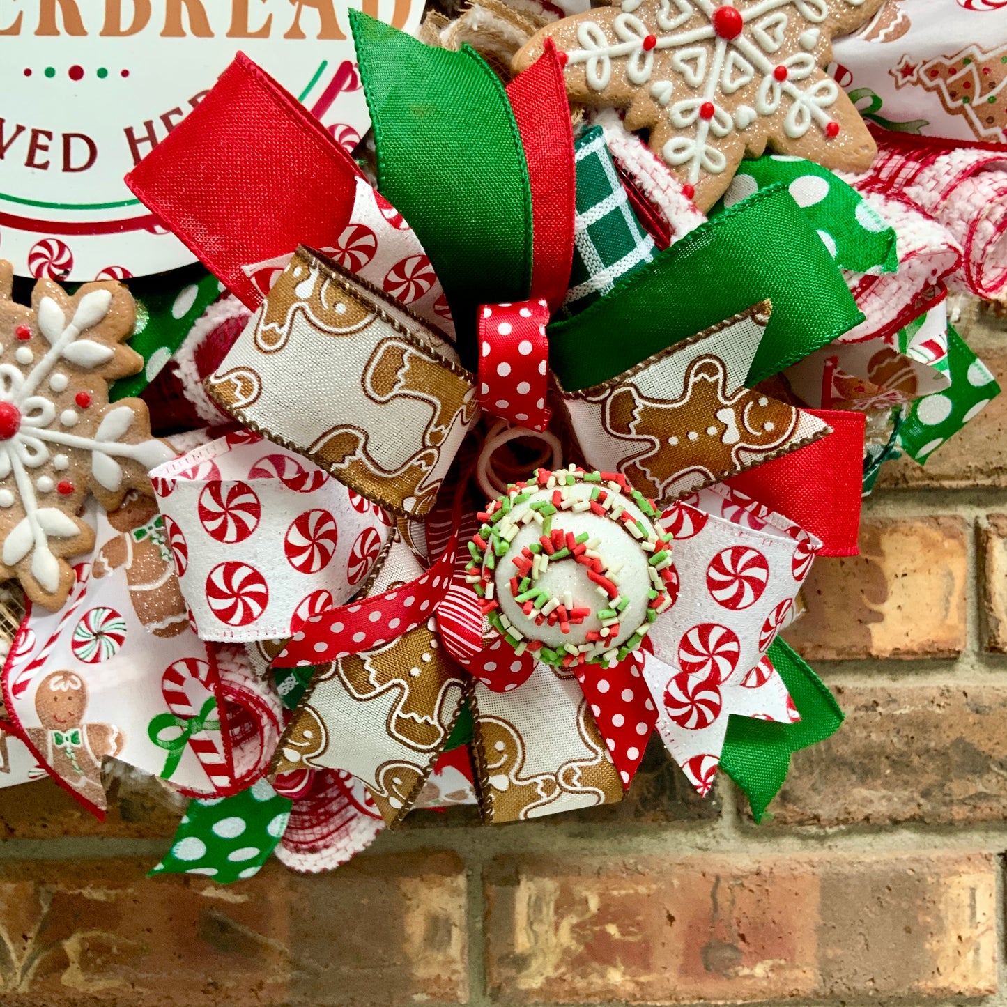 Gingerbread Wreath, Gingerbread Christmas Wreath, Gingerbread Man Wreath, Gingerbread Woman Christmas Decor, Christmas Wreath For Front Door, 2024