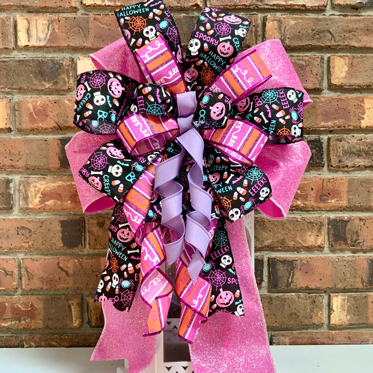 Halloween Bow For Lanterns, Halloween Mailbox Decor, Halloween Sconce Bow, Halloween Bow For Wreaths, 2025