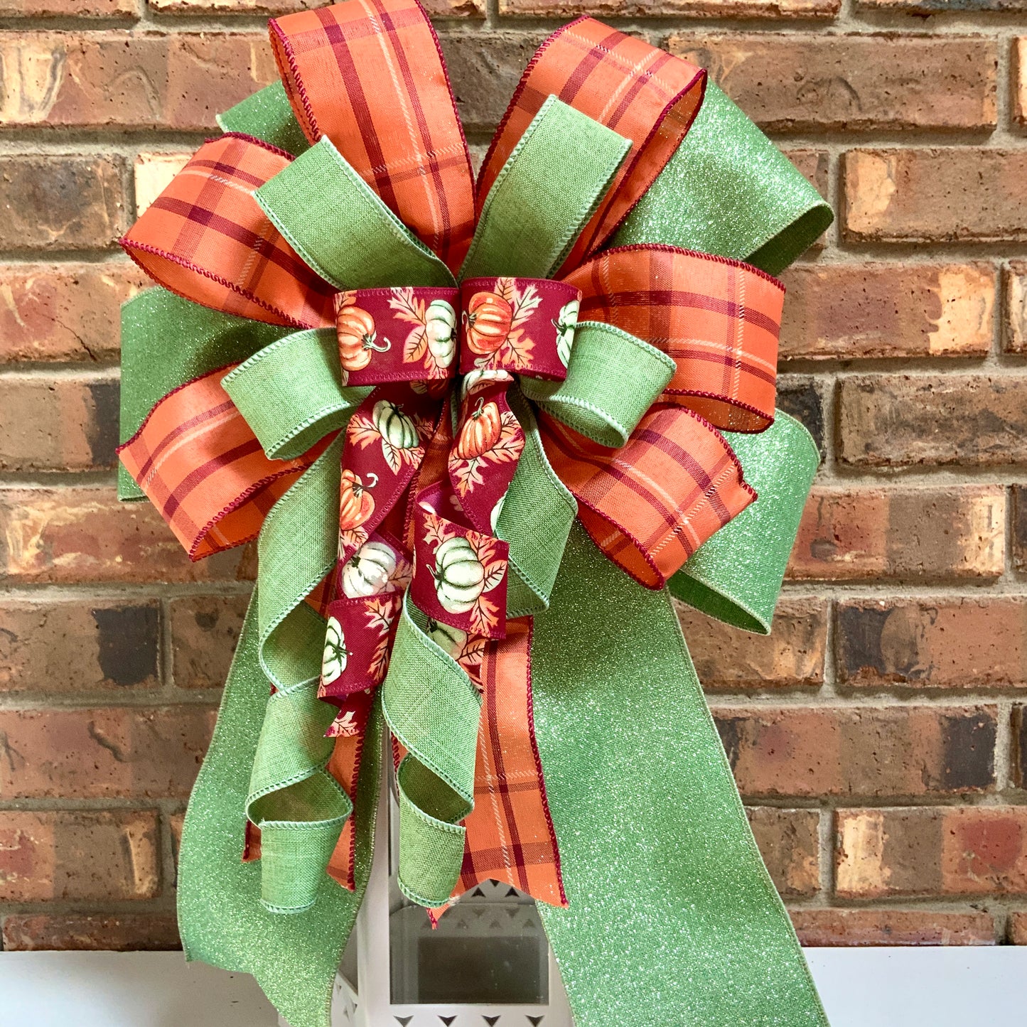 Fall Bow, Pumpkin Bow, Fall Bow For Lantern, Fall Decor, Fall Bow For Wreaths, Sconce Bow, 2024
