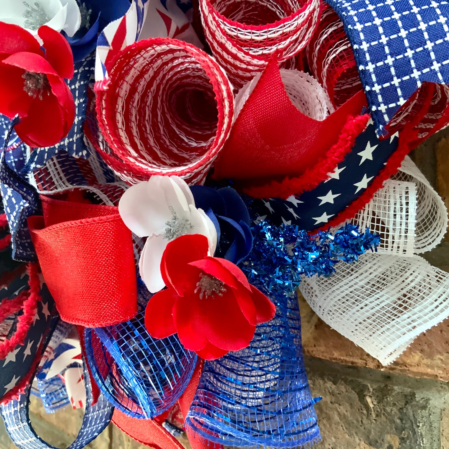 Patriotic Wreath For Front Door, Fourth Of July Wreath, American Wreath, Patriotic Decor, Memorial Day Wreath