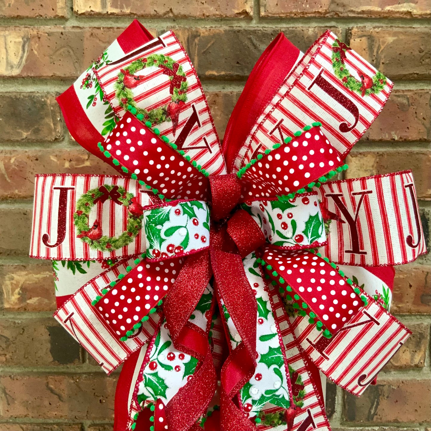 Red Cardinal Bow, Red Cardinal Christmas Decor, Christmas Bow, Winter Bow, Holiday Bow, Christmas Mailbox Bow, Christmas Lantern Bow, 2025