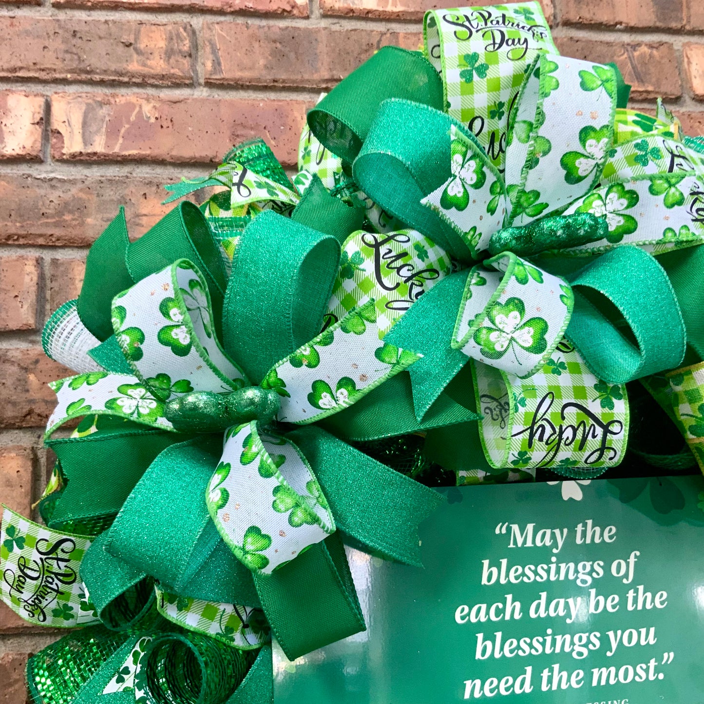 Irish Blessing Wreath, Irish Wreath, Shamrock Wreath, St Patrick Day Wreath, Irish Blessing Decor, St Patrick Day Decor, 2025