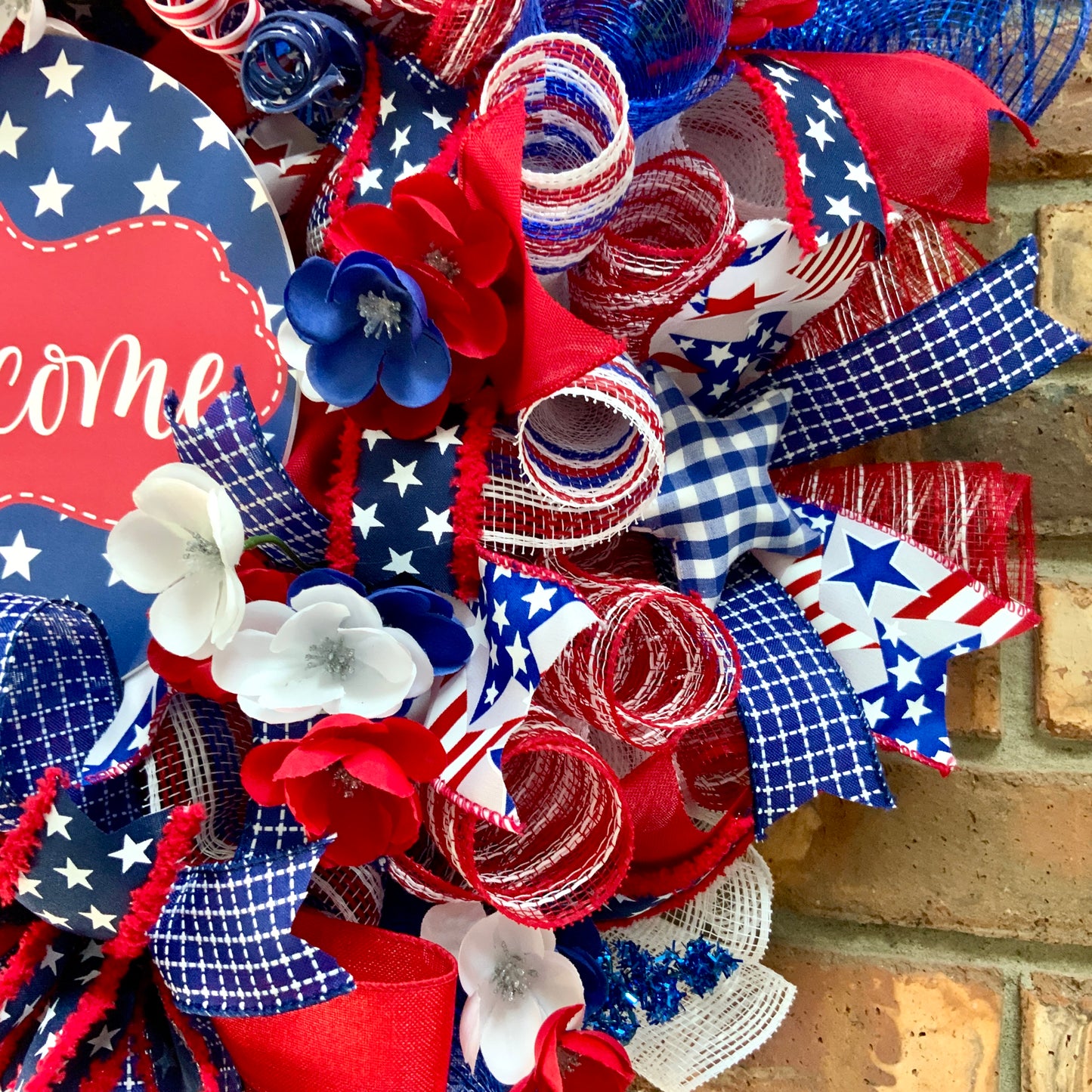 Patriotic Wreath For Front Door, Fourth Of July Wreath, American Wreath, Patriotic Decor, Memorial Day Wreath