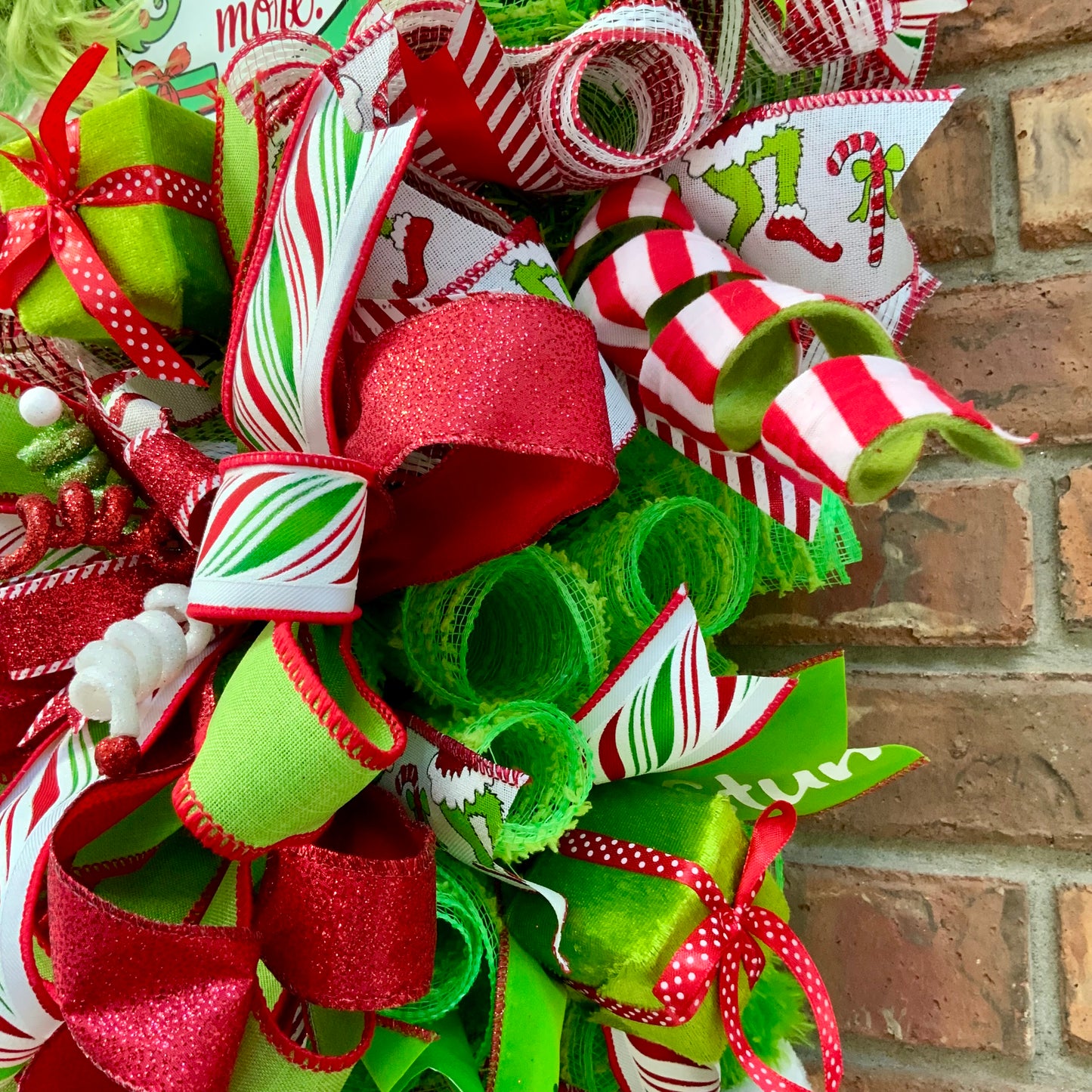 Grinch Christmas Swag - Extra Large Door Hanger | Maybe Christmas Means A Little Bit More