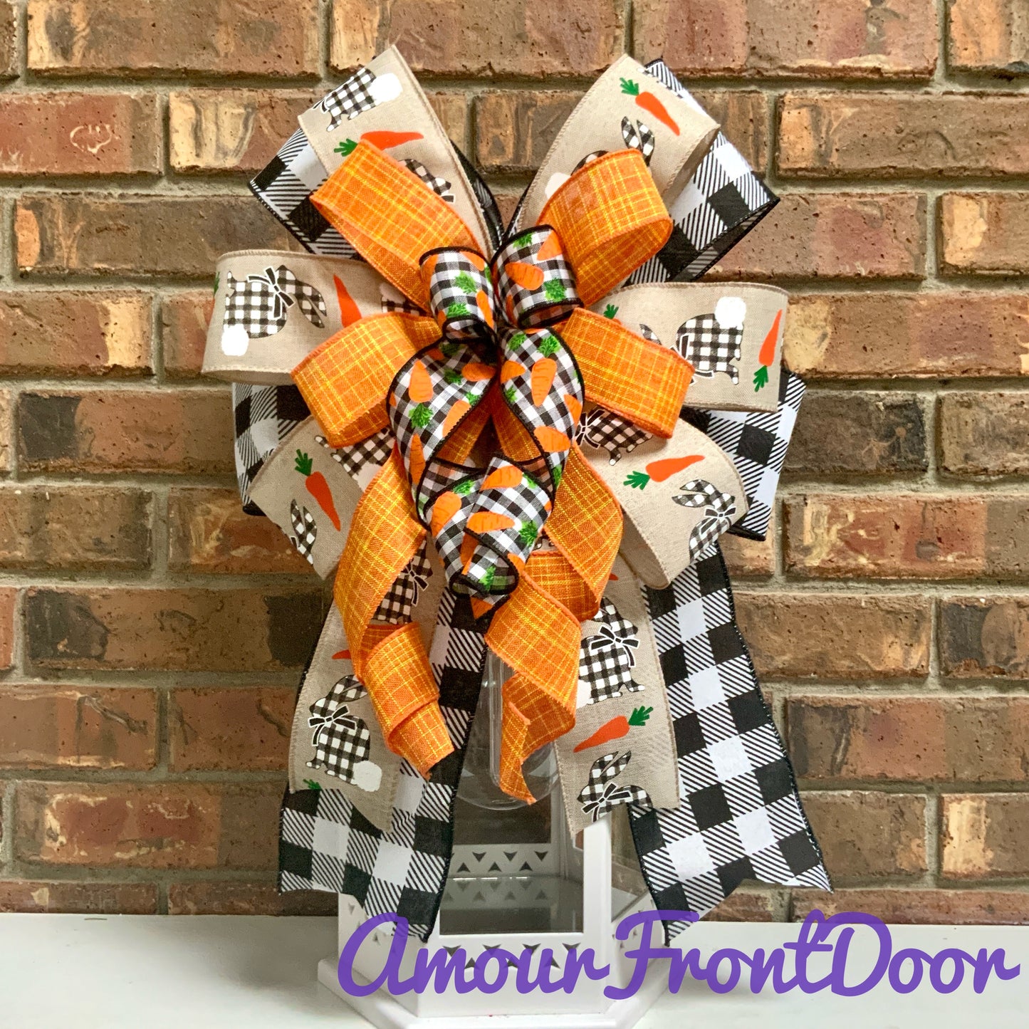 Easter Bow, Easter Rabbit Bow, Easter Bunny Bow, Easter Lantern Bow, Easter Mailbox Bow, Easter Bow For Wreath, 2024