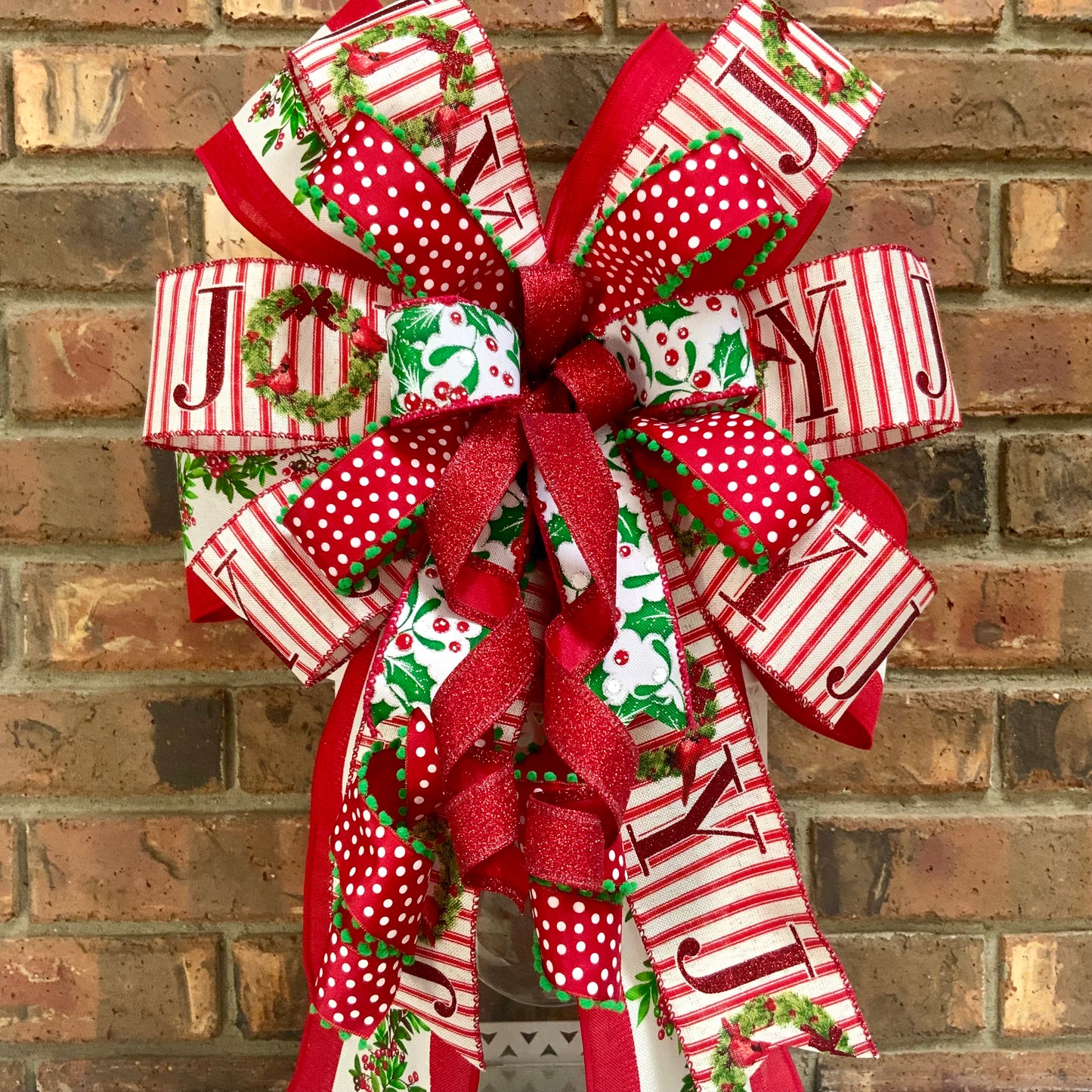 Red Cardinal Bow, Red Cardinal Christmas Decor, Christmas Bow, Winter Bow, Holiday Bow, Christmas Mailbox Bow, Christmas Lantern Bow, 2025