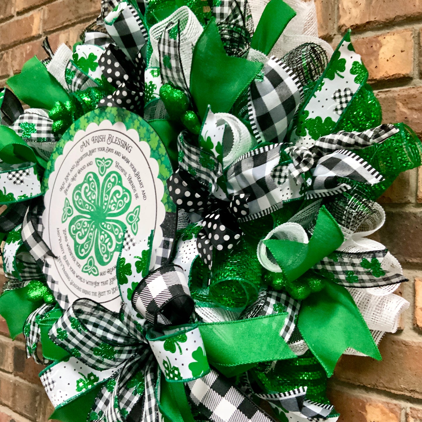 Irish Blessing Wreath, Irish Wreath, Shamrock Wreath, St Patrick Day Wreath, Irish Blessing Decor, St Patrick Day Decor