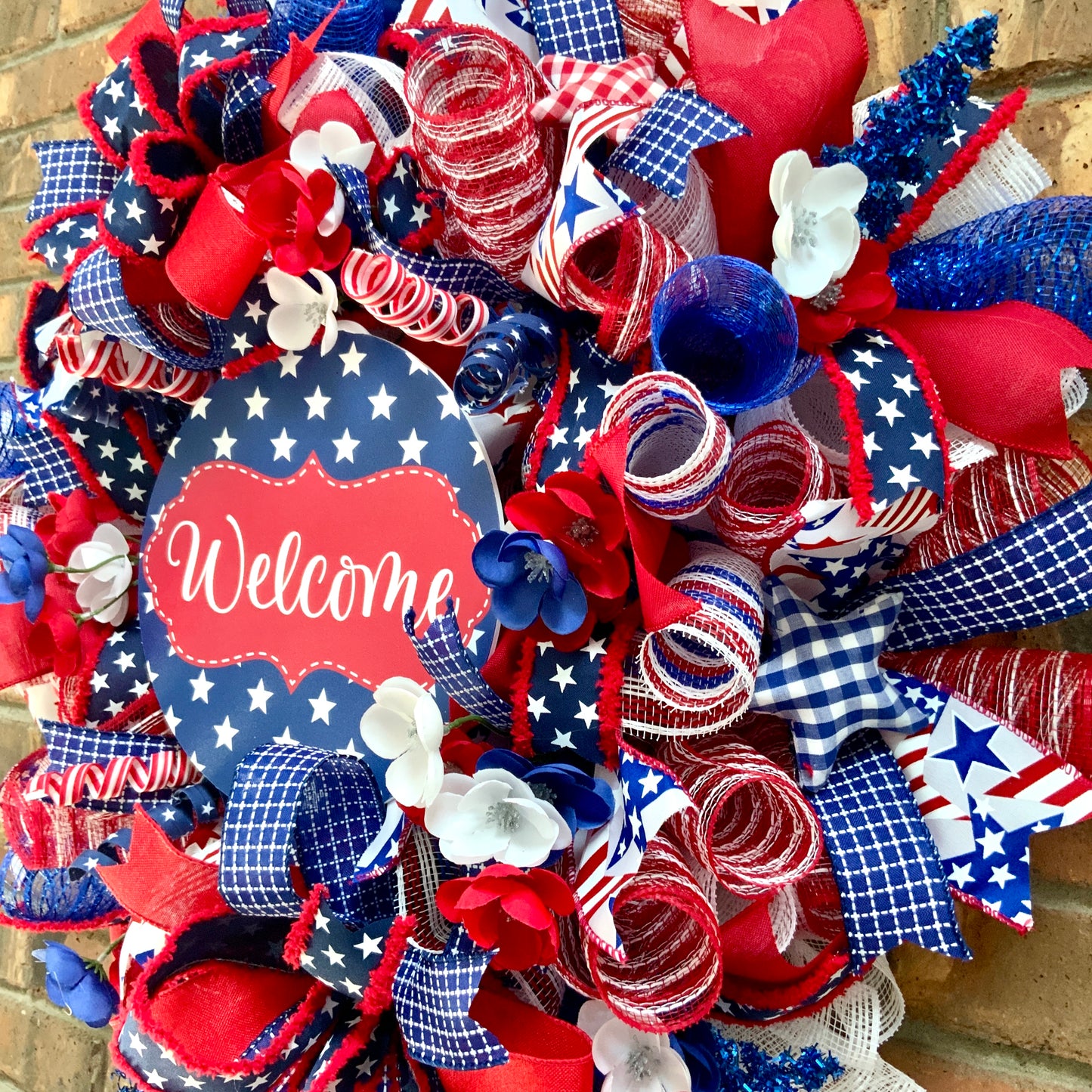 Patriotic Wreath For Front Door, Fourth Of July Wreath, American Wreath, Patriotic Decor, Memorial Day Wreath