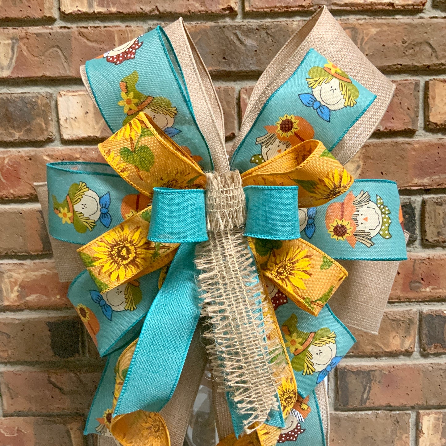 Fall Bow, Pumpkin Bow, Fall Bow For Lantern, Fall Decor, Fall Bow For Wreaths, Sconce Bow