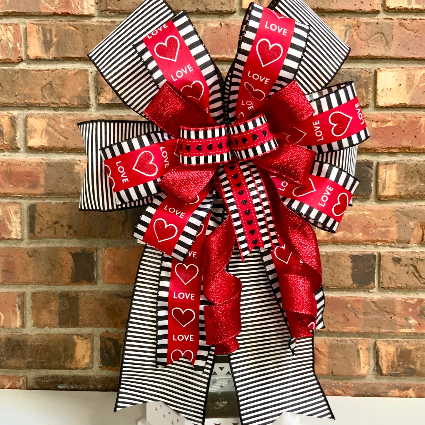 Valentine Bow, Valentine Lantern Bow, Valentine Mailbox Bow, Valentine Bow For Wreaths, Valentine Sconce Bow, 2024