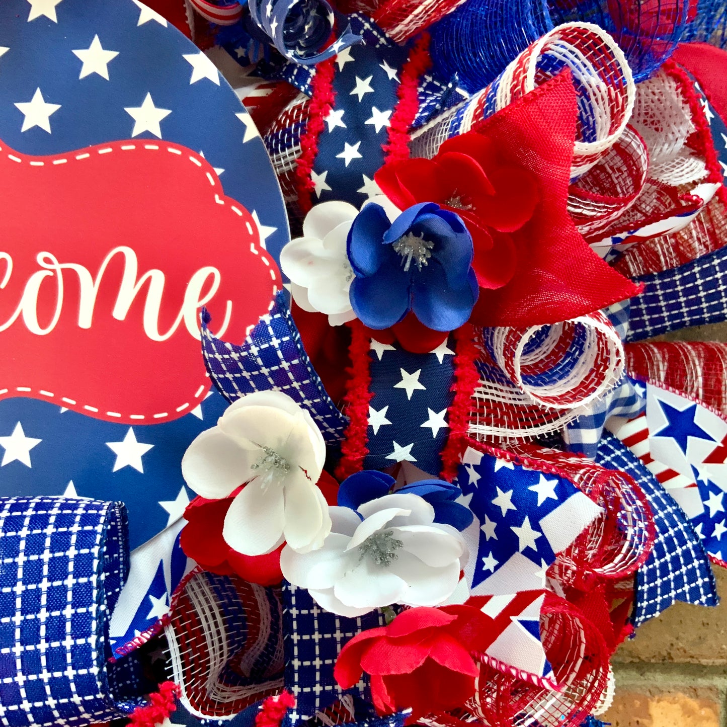 Patriotic Wreath For Front Door, Fourth Of July Wreath, American Wreath, Patriotic Decor, Memorial Day Wreath