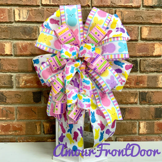 Easter Bow, Easter Rabbit Bow, Easter Bunny Bow, Easter Lantern Bow, Easter Mailbox Bow, Easter Bow For Wreath, 2024