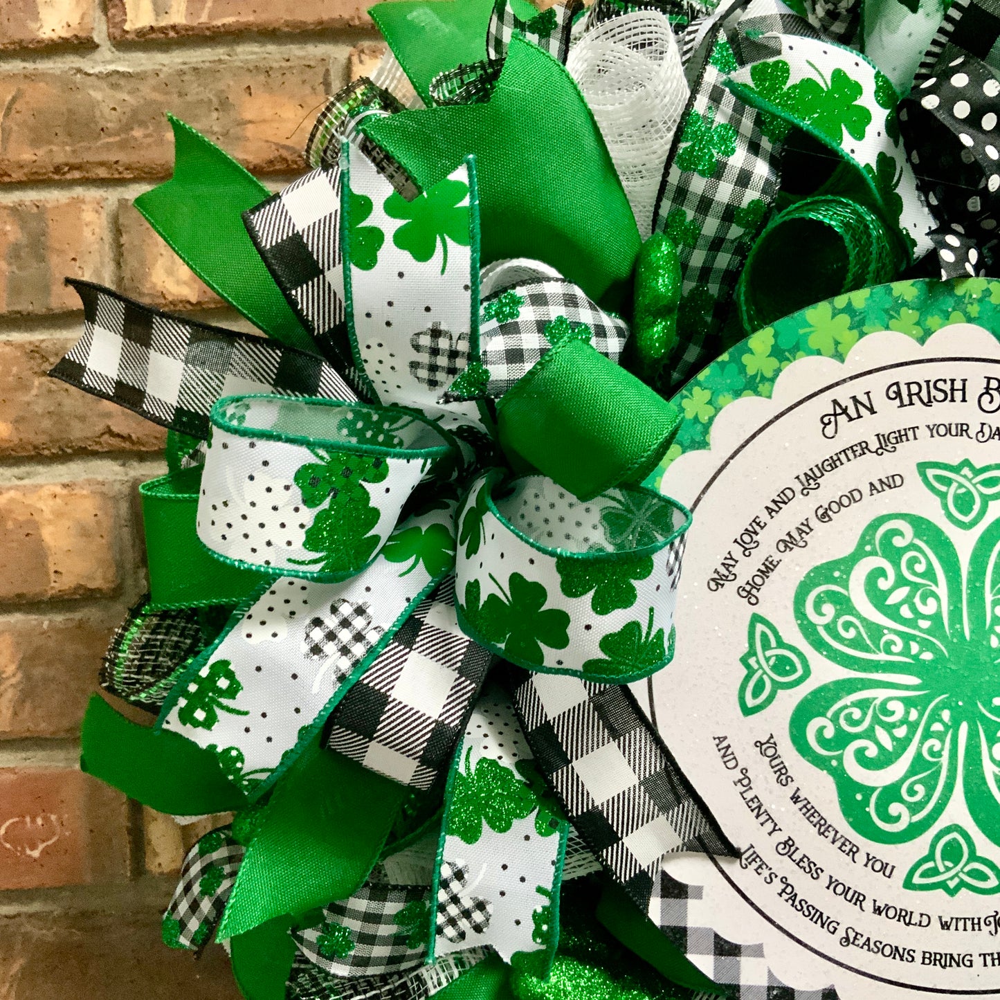 Irish Blessing Wreath, Irish Wreath, Shamrock Wreath, St Patrick Day Wreath, Irish Blessing Decor, St Patrick Day Decor