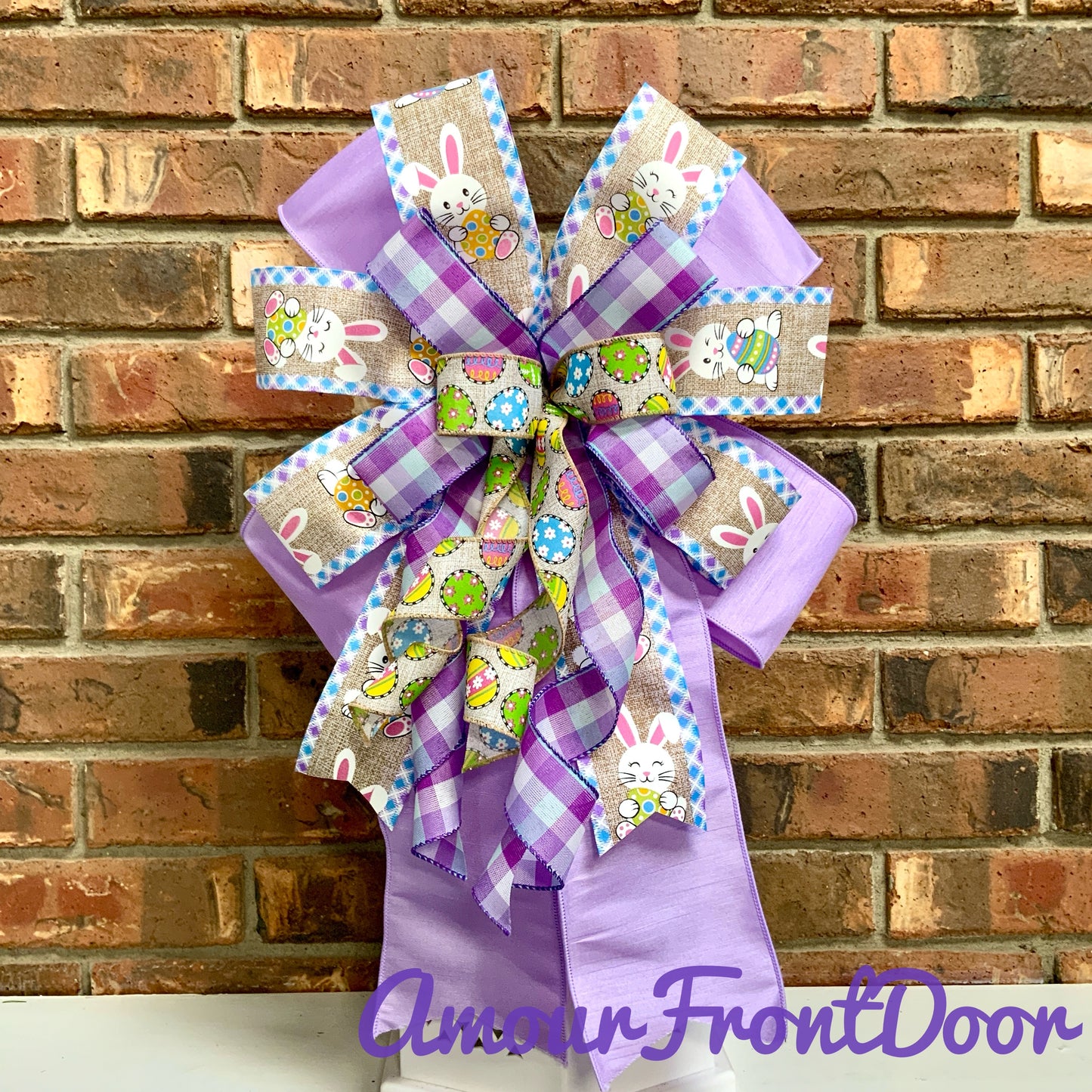 Easter Bow, Easter Rabbit Bow, Easter Bunny Bow, Easter Lantern Bow, Easter Mailbox Bow, Easter Bow For Wreath, 2024