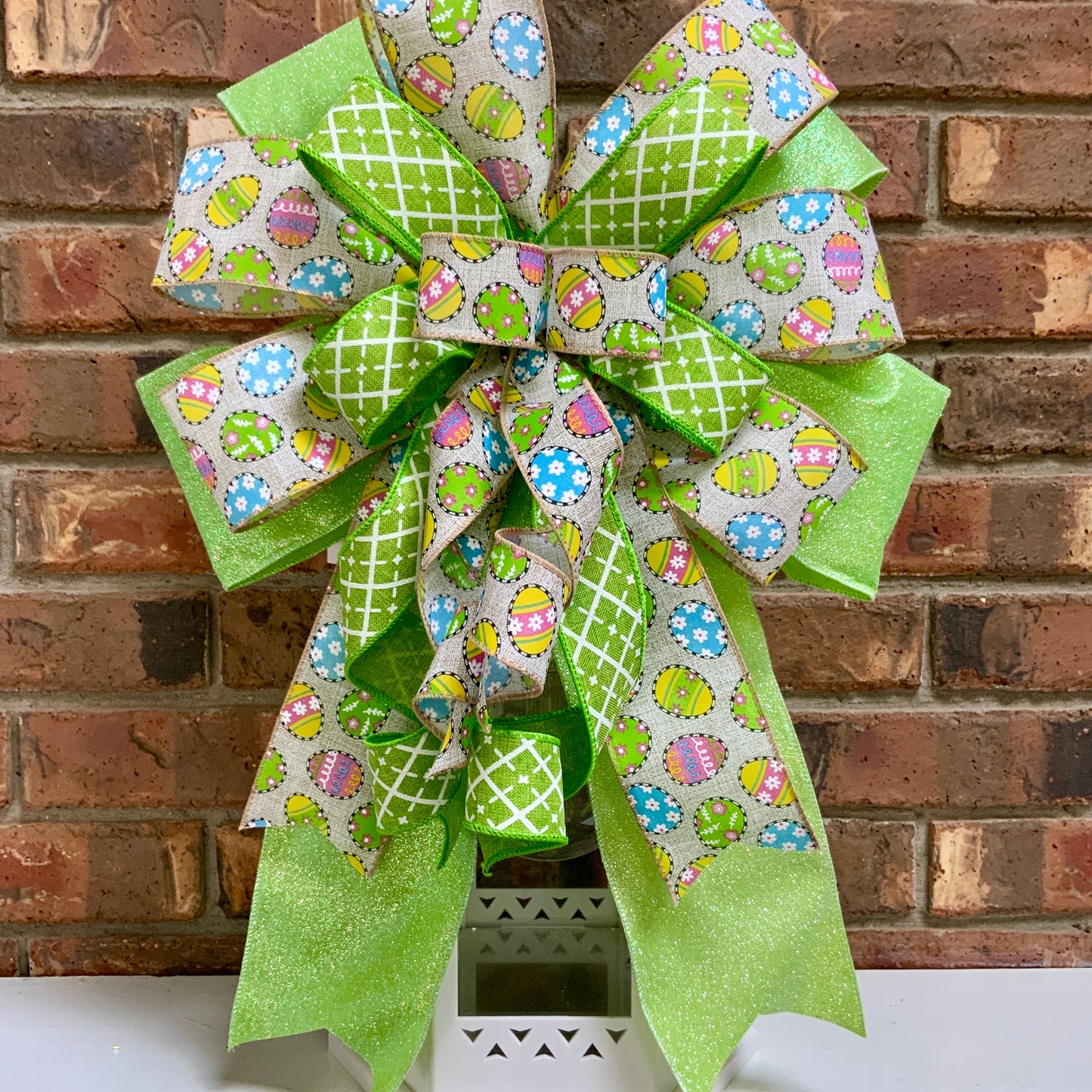 Easter Bow, Easter Rabbit Bow, Easter Bunny Bow, Easter Lantern Bow, Easter Mailbox Bow, Easter Bow For Wreath, 2024