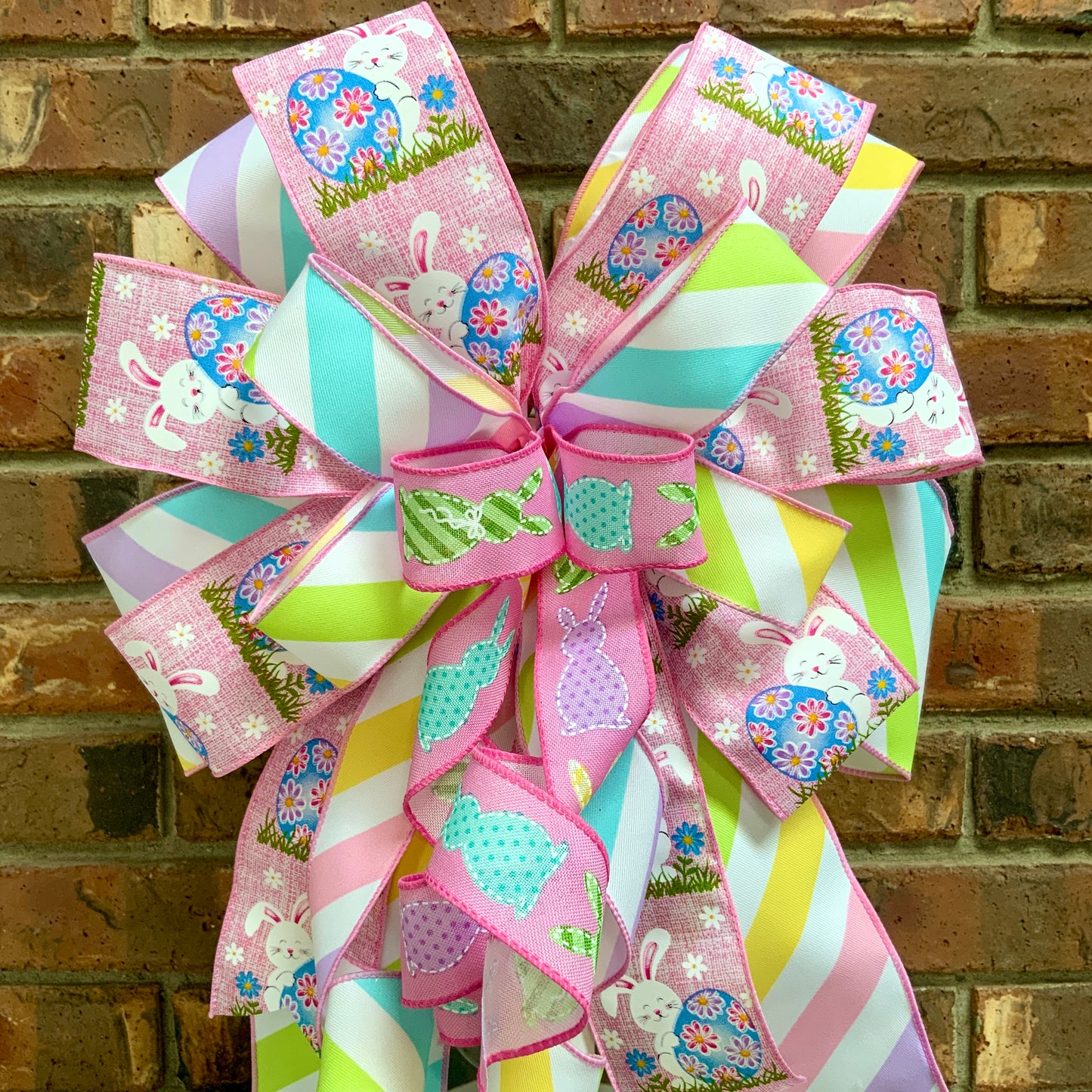 Easter Bow, Easter Rabbit Bow, Easter Bunny Bow, Easter Lantern Bow, Easter Mailbox Bow, Easter Bow For Wreath, 2024