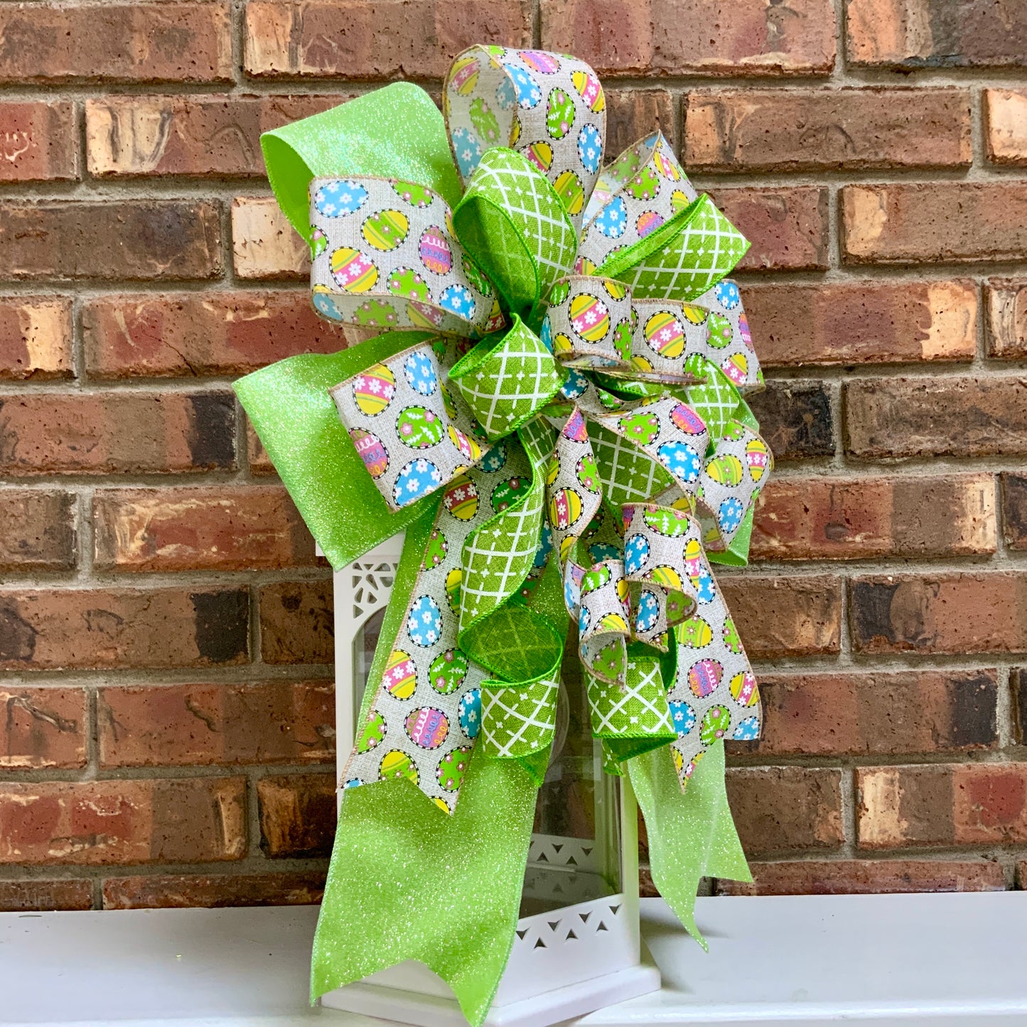 Easter Bow, Easter Rabbit Bow, Easter Bunny Bow, Easter Lantern Bow, Easter Mailbox Bow, Easter Bow For Wreath, 2024