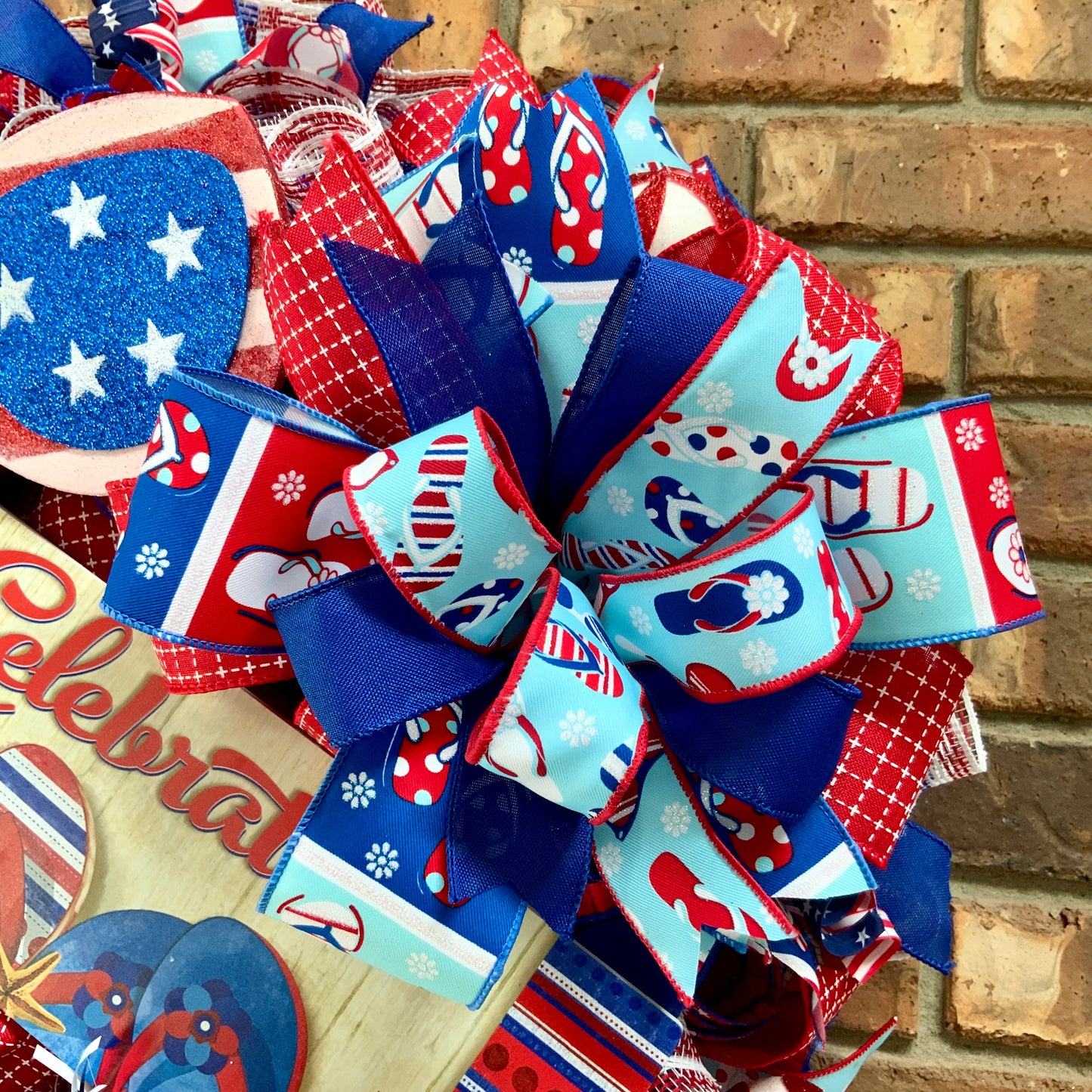 Patriotic Wreath For Front Door, Fourth Of July Wreath, American Wreath, Patriotic Decor, Memorial Day Wreath