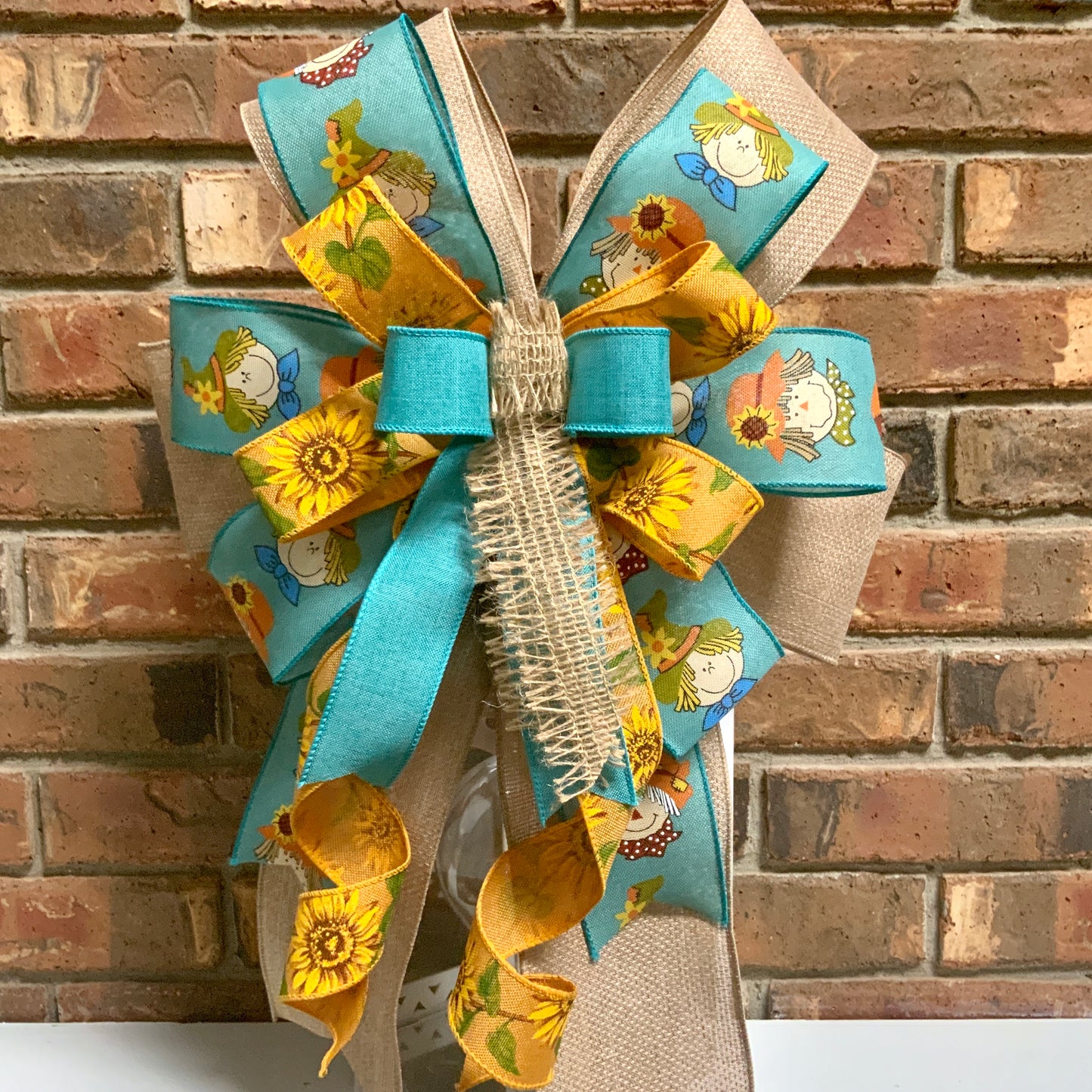 Fall Bow, Pumpkin Bow, Fall Bow For Lantern, Fall Decor, Fall Bow For Wreaths, Sconce Bow