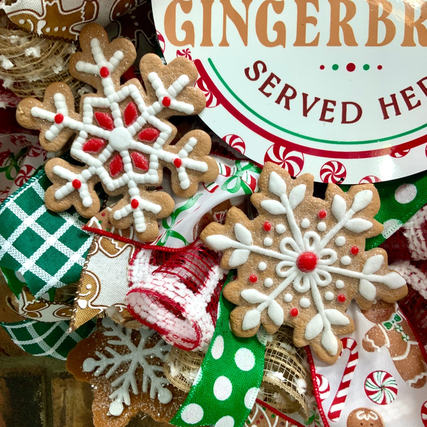 Gingerbread Wreath, Gingerbread Christmas Wreath, Gingerbread Man Wreath, Gingerbread Woman Christmas Decor, Christmas Wreath For Front Door, 2024