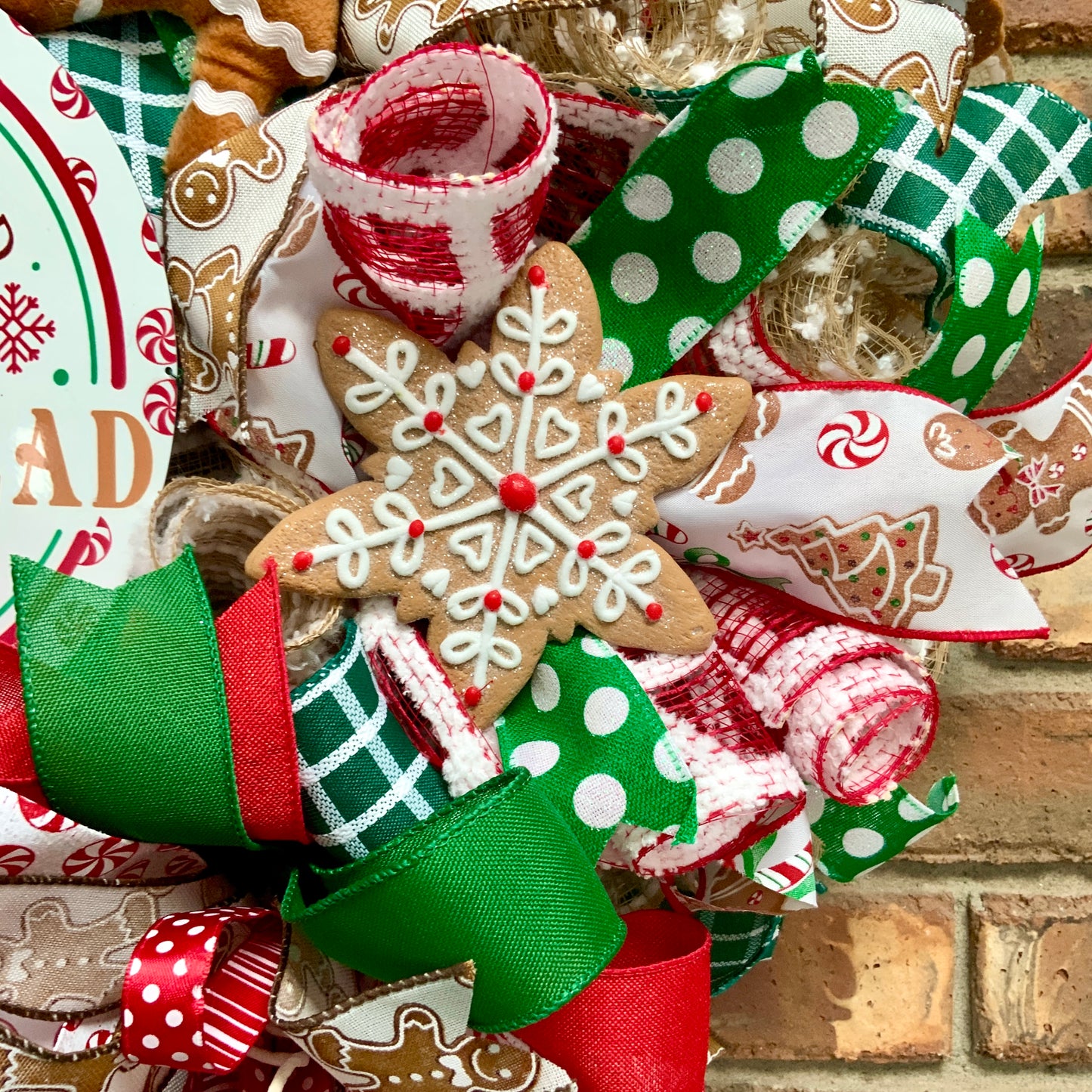 Gingerbread Wreath, Gingerbread Christmas Wreath, Gingerbread Man Wreath, Gingerbread Woman Christmas Decor, Christmas Wreath For Front Door, 2024