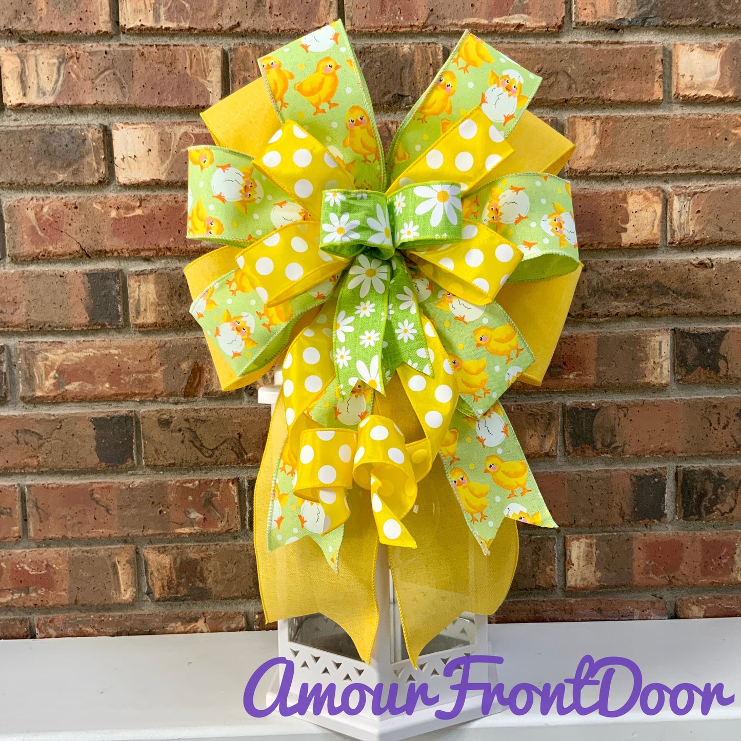 Easter Bow, Easter Rabbit Bow, Easter Bunny Bow, Easter Lantern Bow, Easter Mailbox Bow, Easter Bow For Wreath, 2024