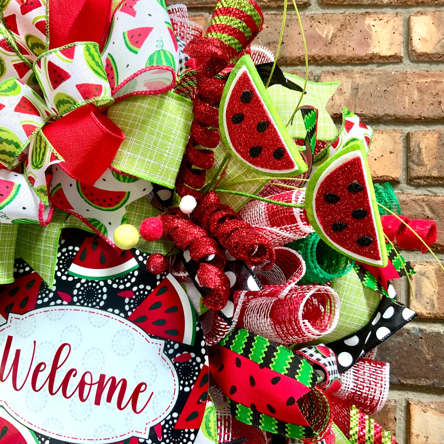 Summer Watermelon Wreath, Watermelon Decor, Spring Watermelon Wreath, Large Summer Wreath, Bright Summer Decor