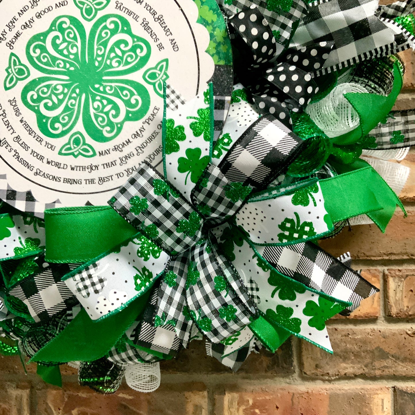 Irish Blessing Wreath, Irish Wreath, Shamrock Wreath, St Patrick Day Wreath, Irish Blessing Decor, St Patrick Day Decor