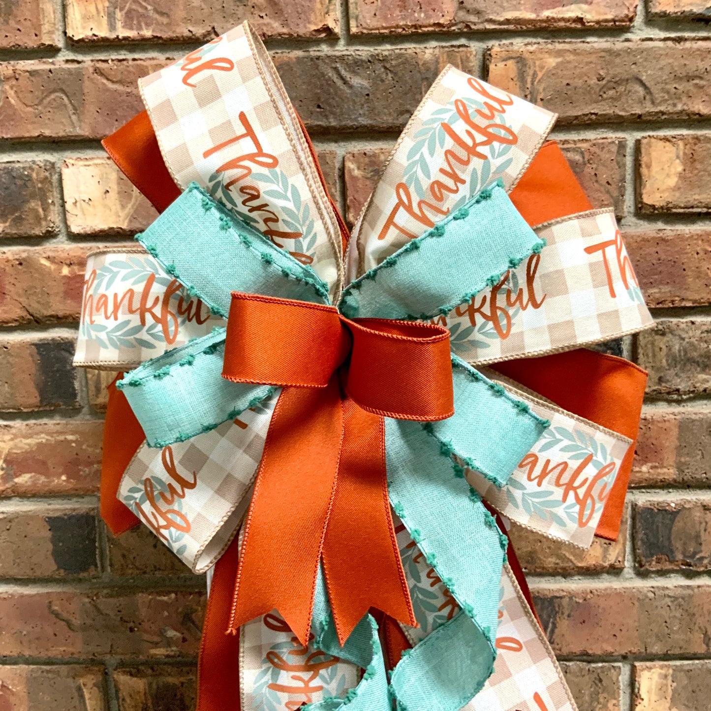 Fall Bow, Pumpkin Bow, Fall Bow For Lantern, Fall Decor, Fall Bow For Wreaths, Sconce Bow