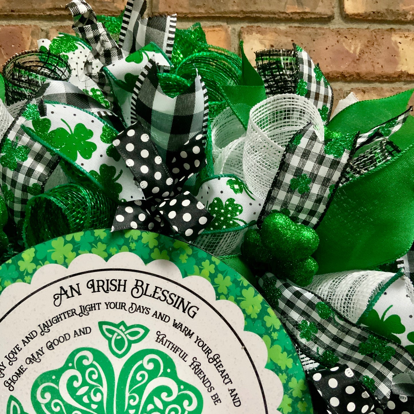 Irish Blessing Wreath, Irish Wreath, Shamrock Wreath, St Patrick Day Wreath, Irish Blessing Decor, St Patrick Day Decor
