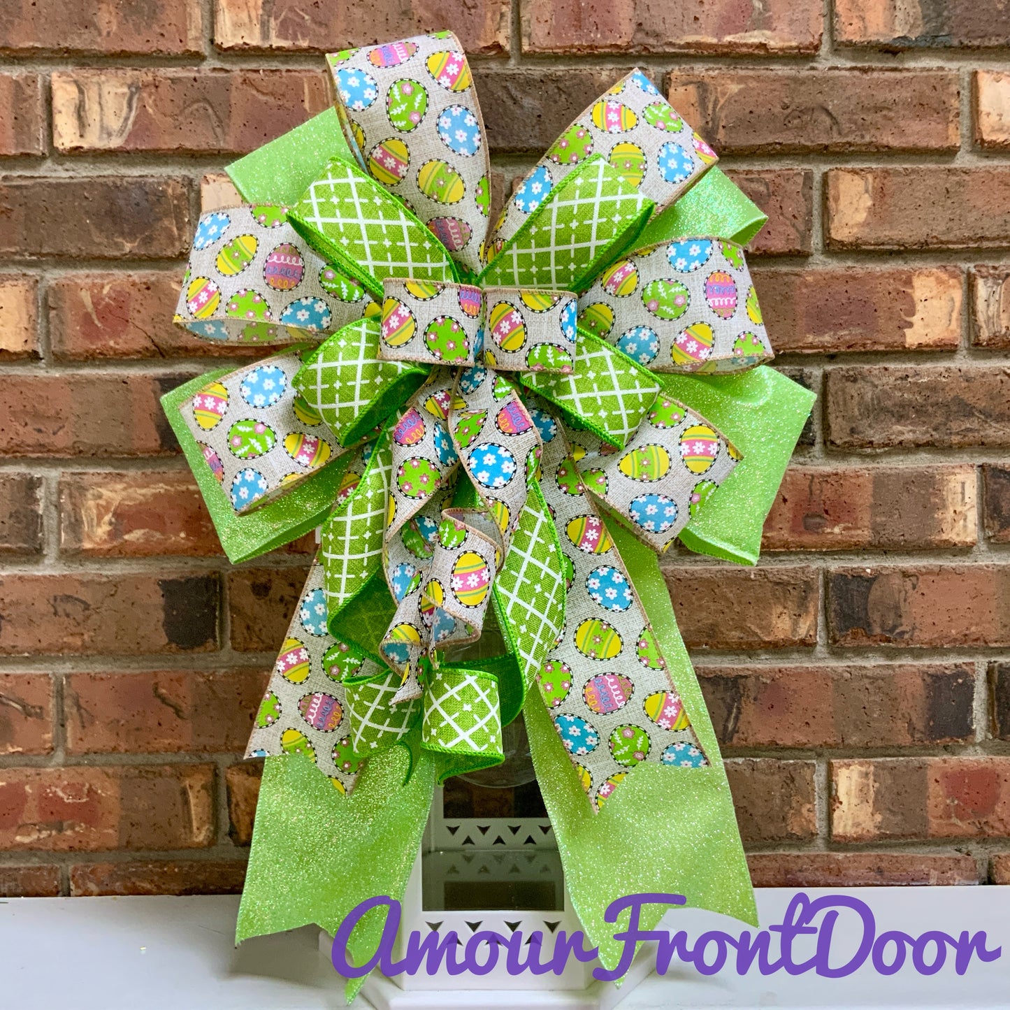 Easter Bow, Easter Rabbit Bow, Easter Bunny Bow, Easter Lantern Bow, Easter Mailbox Bow, Easter Bow For Wreath, 2024