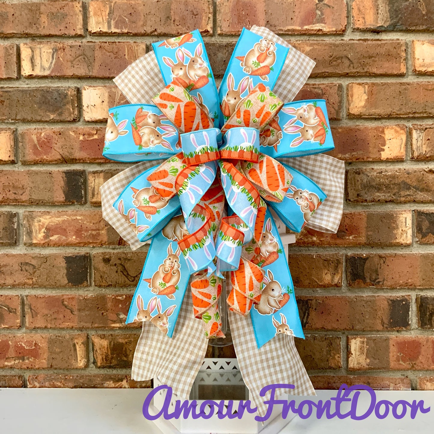 Easter Bow, Easter Rabbit Bow, Easter Bunny Bow, Easter Lantern Bow, Easter Mailbox Bow, Easter Bow For Wreath, 2024