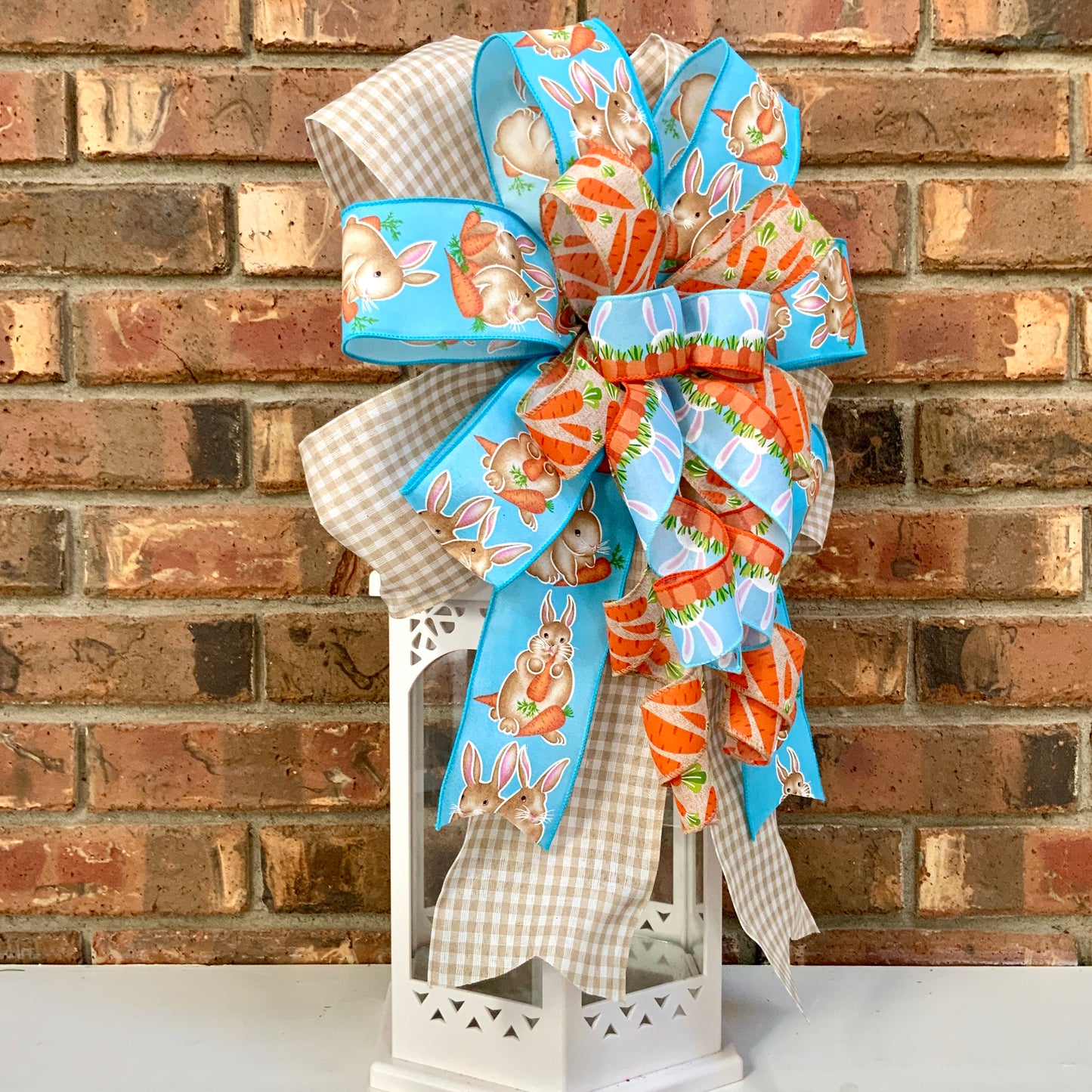 Easter Bow, Easter Rabbit Bow, Easter Bunny Bow, Easter Lantern Bow, Easter Mailbox Bow, Easter Bow For Wreath, 2024