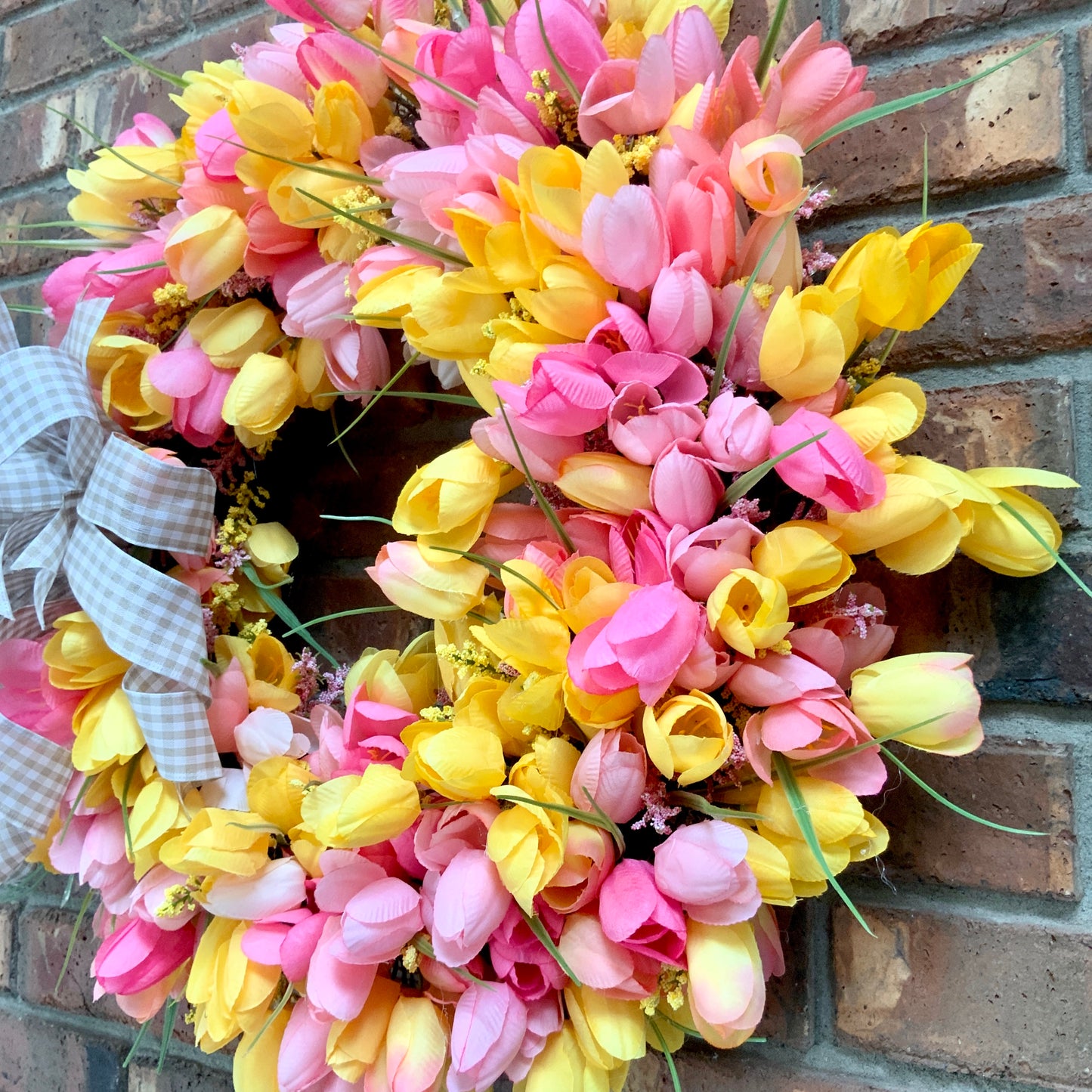 Tulip Wreath, Spring Tulip Wreath, Easter Tulip Wreath, Tulip Grapevine Wreath For Front Door, Easter Tulip Door Hanger, Spring Tulip Door Hanger