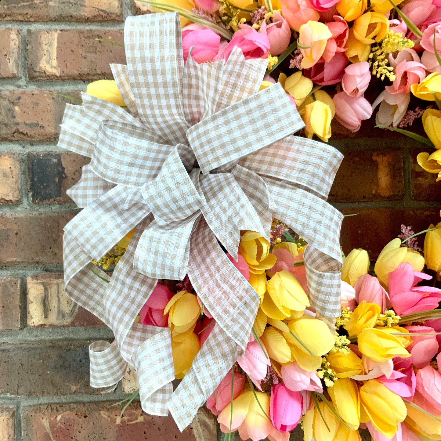 Tulip Wreath, Spring Tulip Wreath, Easter Tulip Wreath, Tulip Grapevine Wreath For Front Door, Easter Tulip Door Hanger, Spring Tulip Door Hanger