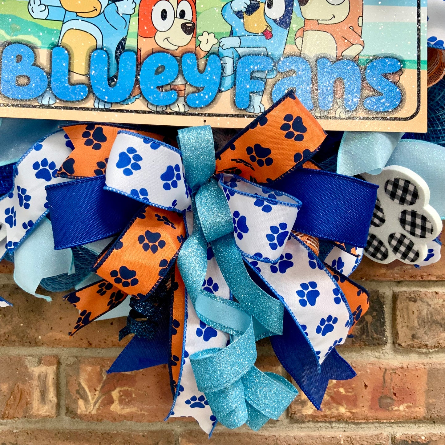 Bluey Wreath, Bluey and Bingo Wreath, Bluey and Muffin Wreath, Bluey Decor, Muffin Decor, Dog Wreath, Dog Decor