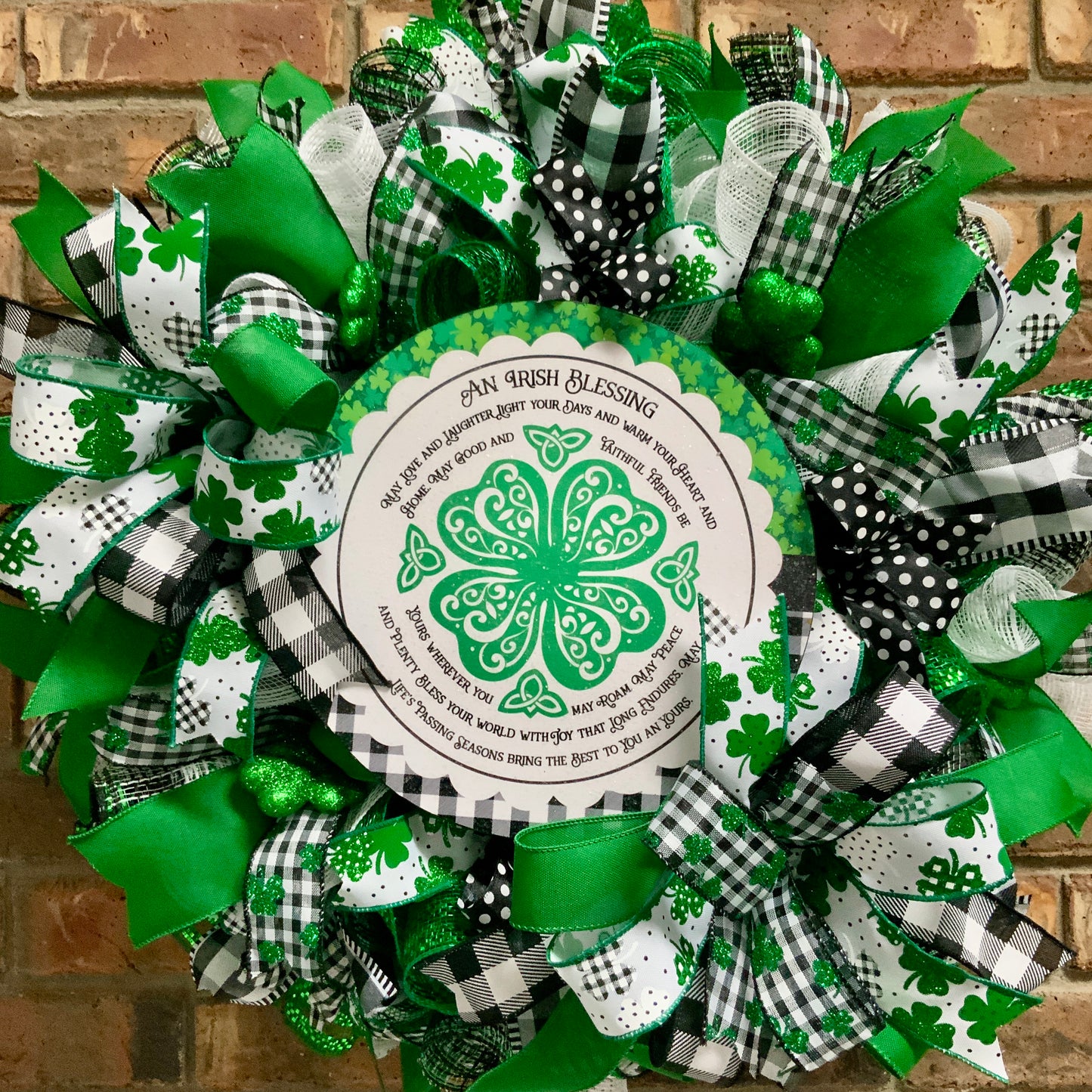 Irish Blessing Wreath, Irish Wreath, Shamrock Wreath, St Patrick Day Wreath, Irish Blessing Decor, St Patrick Day Decor