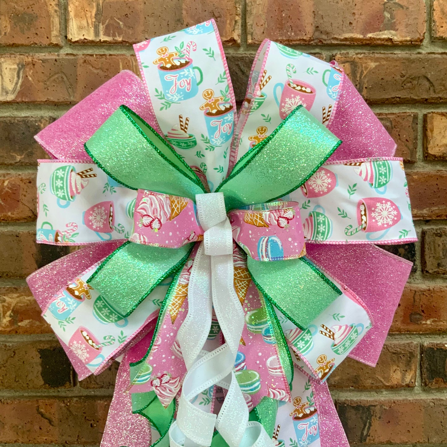 Christmas Bow for Lanterns, Gingerbread Bow, Christmas Mailbox Decor, Gingerbread Decor, Christmas Sconce Bow, Christmas Bow For Wreaths, 2025