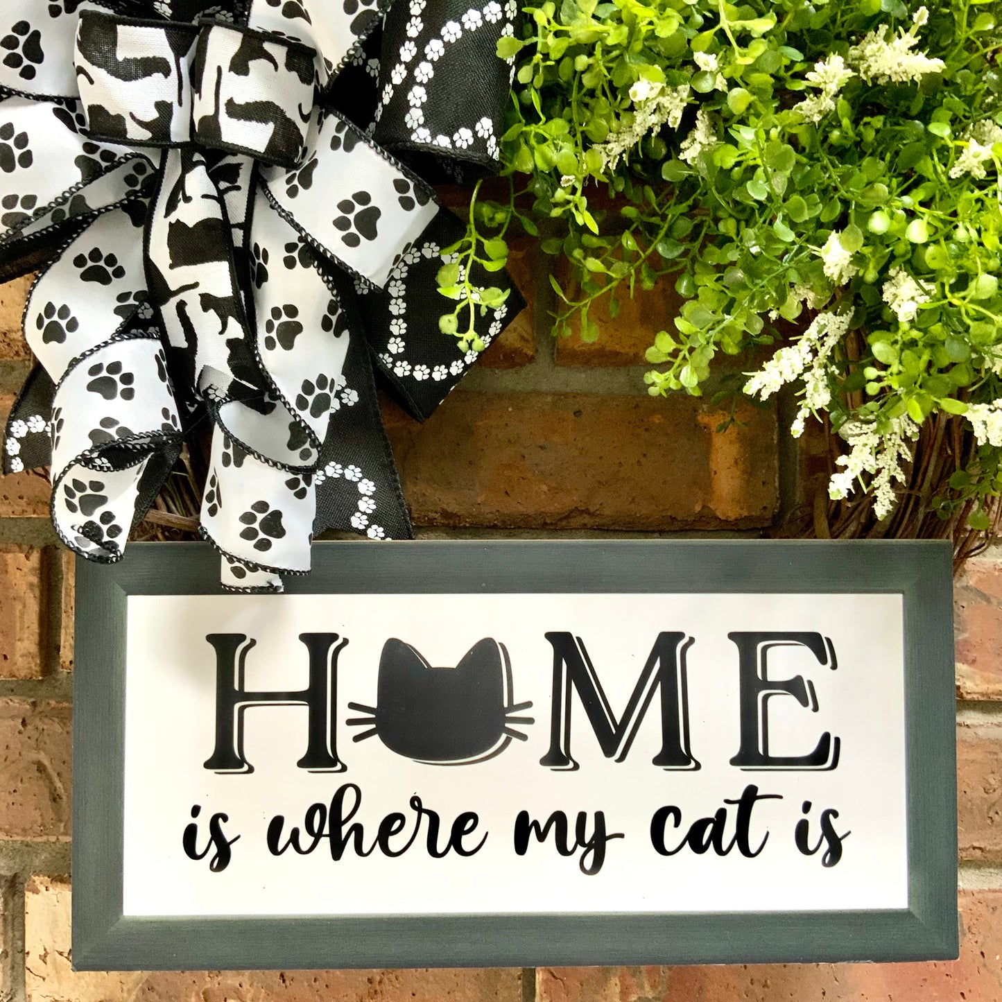 Cat Wreath, Cat Door Wreath, Cat Paw Print Wreath, Cat Grapevine Wreath, Cat Wreath For Front Door, Cat Door Hanger, 2025