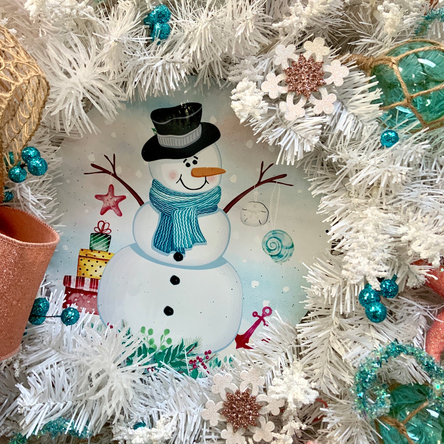 Winter Beach Wreath, Coastal Winter Wreath, Noel Winter Wreath, Noel Christmas Wreath, White Christmas Door Hanger For Front Door