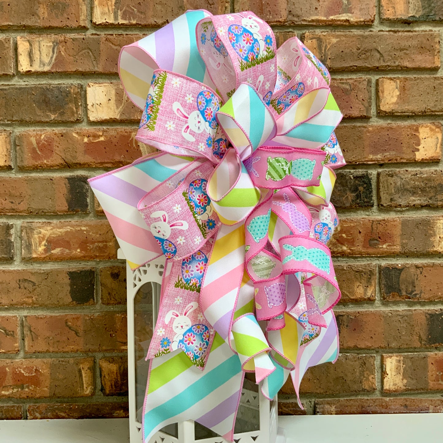 Easter Bow, Easter Rabbit Bow, Easter Bunny Bow, Easter Lantern Bow, Easter Mailbox Bow, Easter Bow For Wreath, 2024